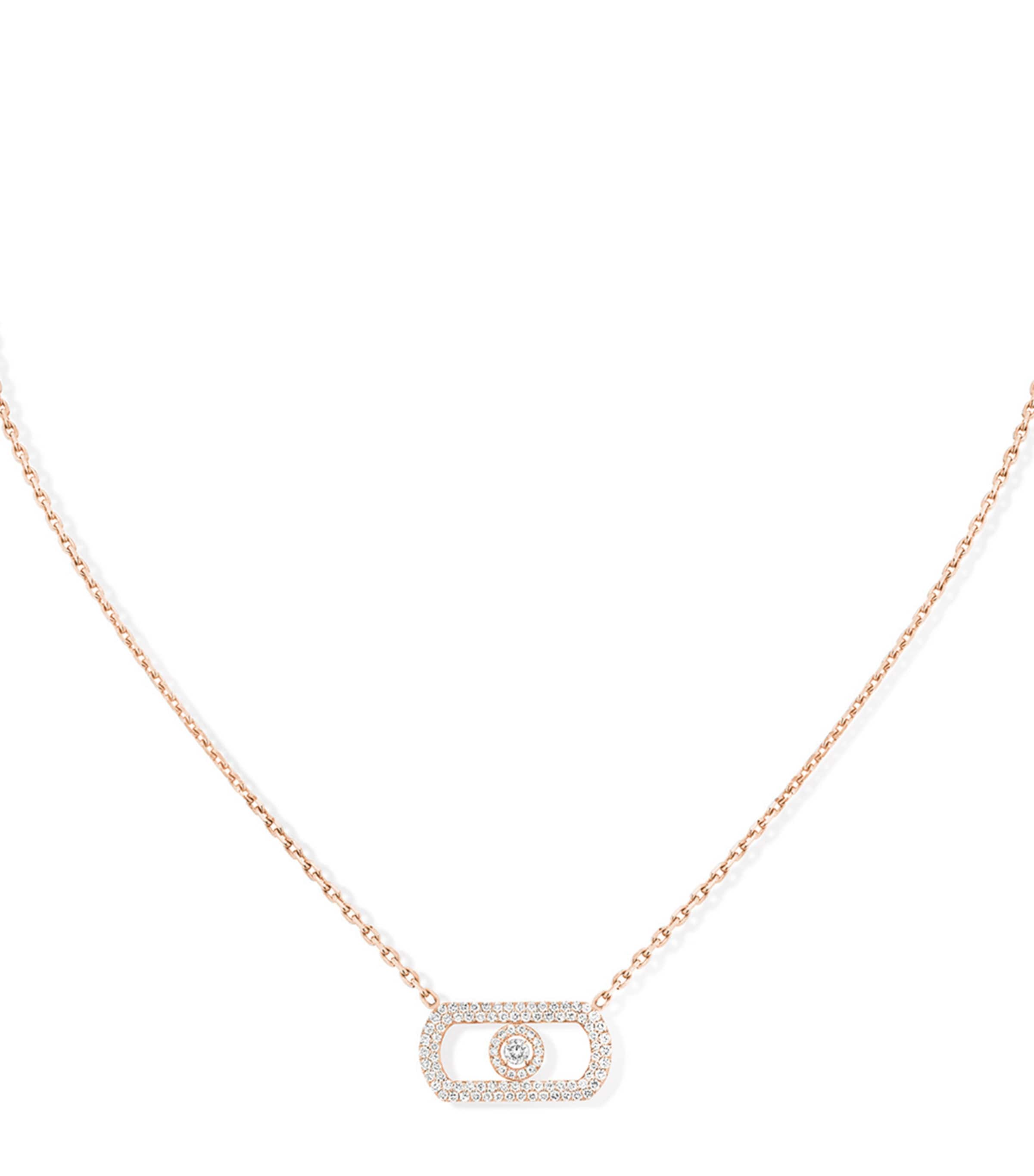 Rose Gold and Diamond So Move Pavé Necklace