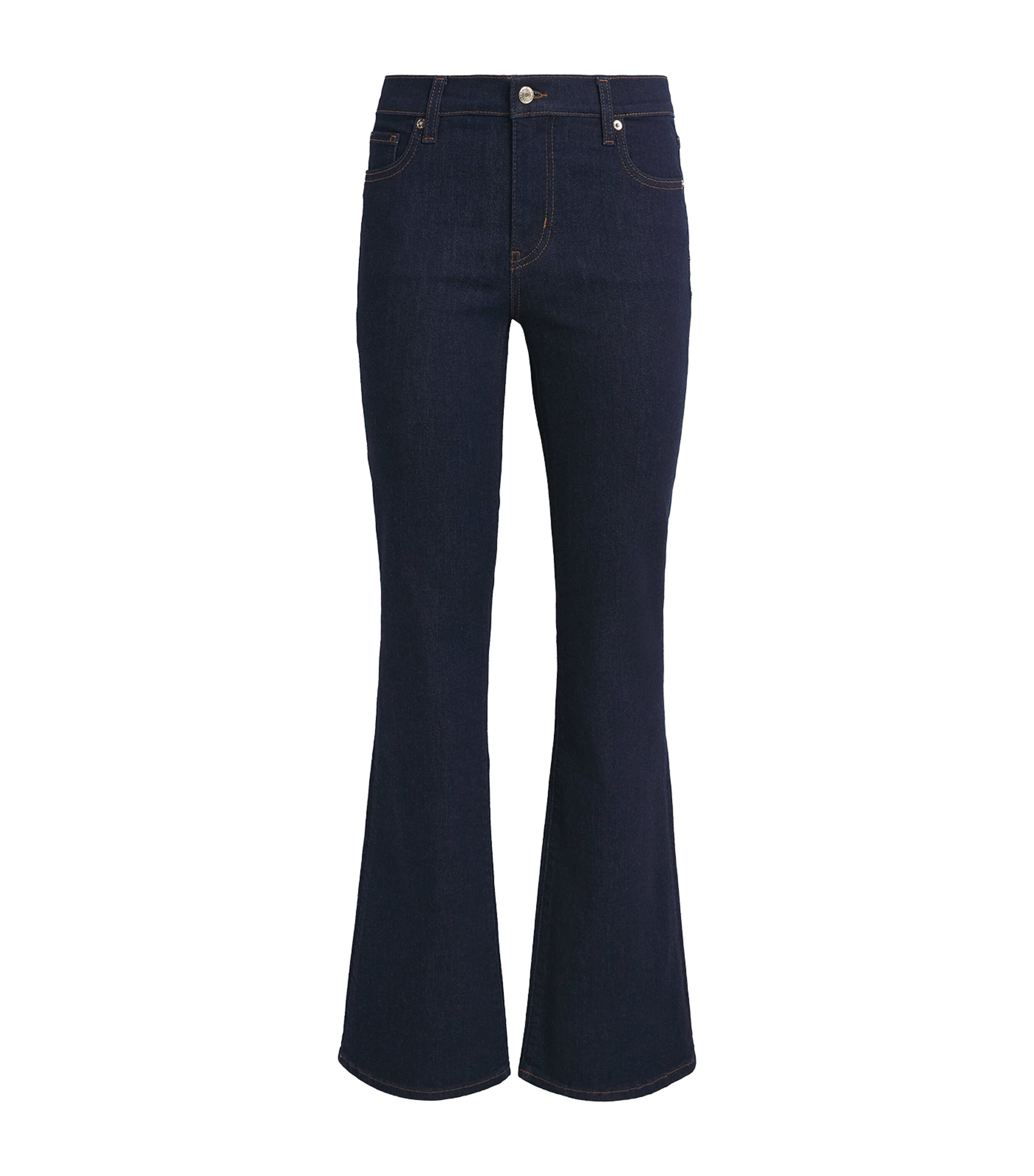 FRAME Womens The Rodeo Low-Rise Bootcut Jeans Rinse