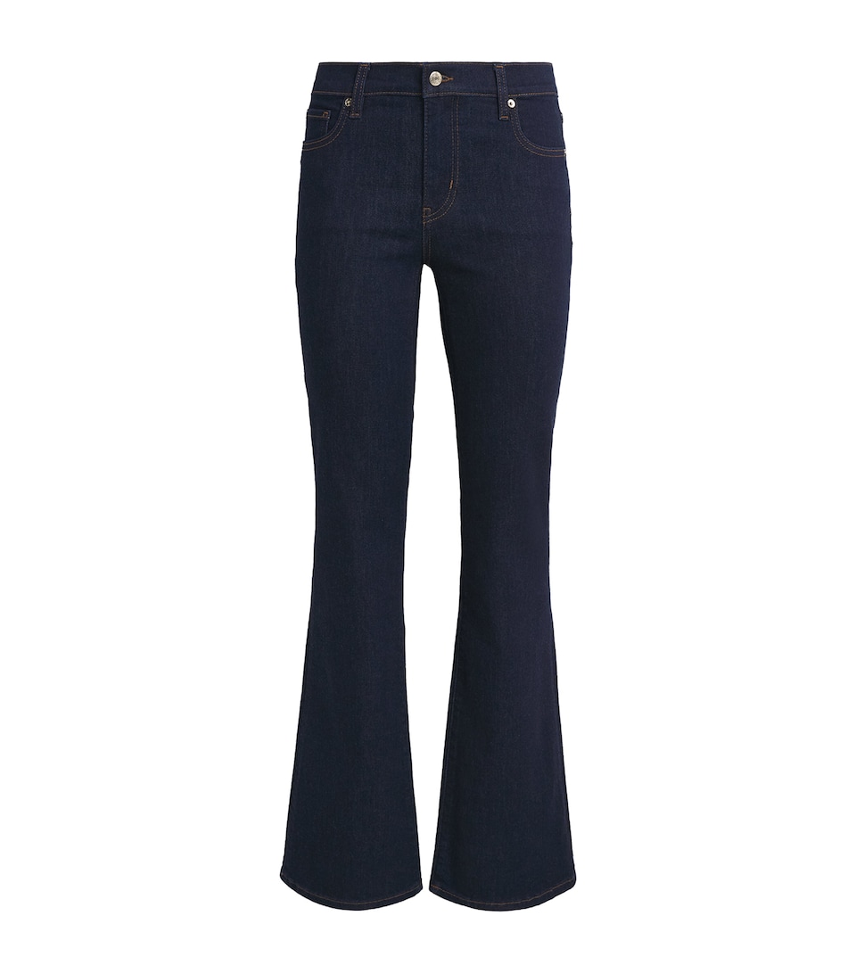 FRAME Womens The Rodeo Low-Rise Bootcut Jeans Rinse