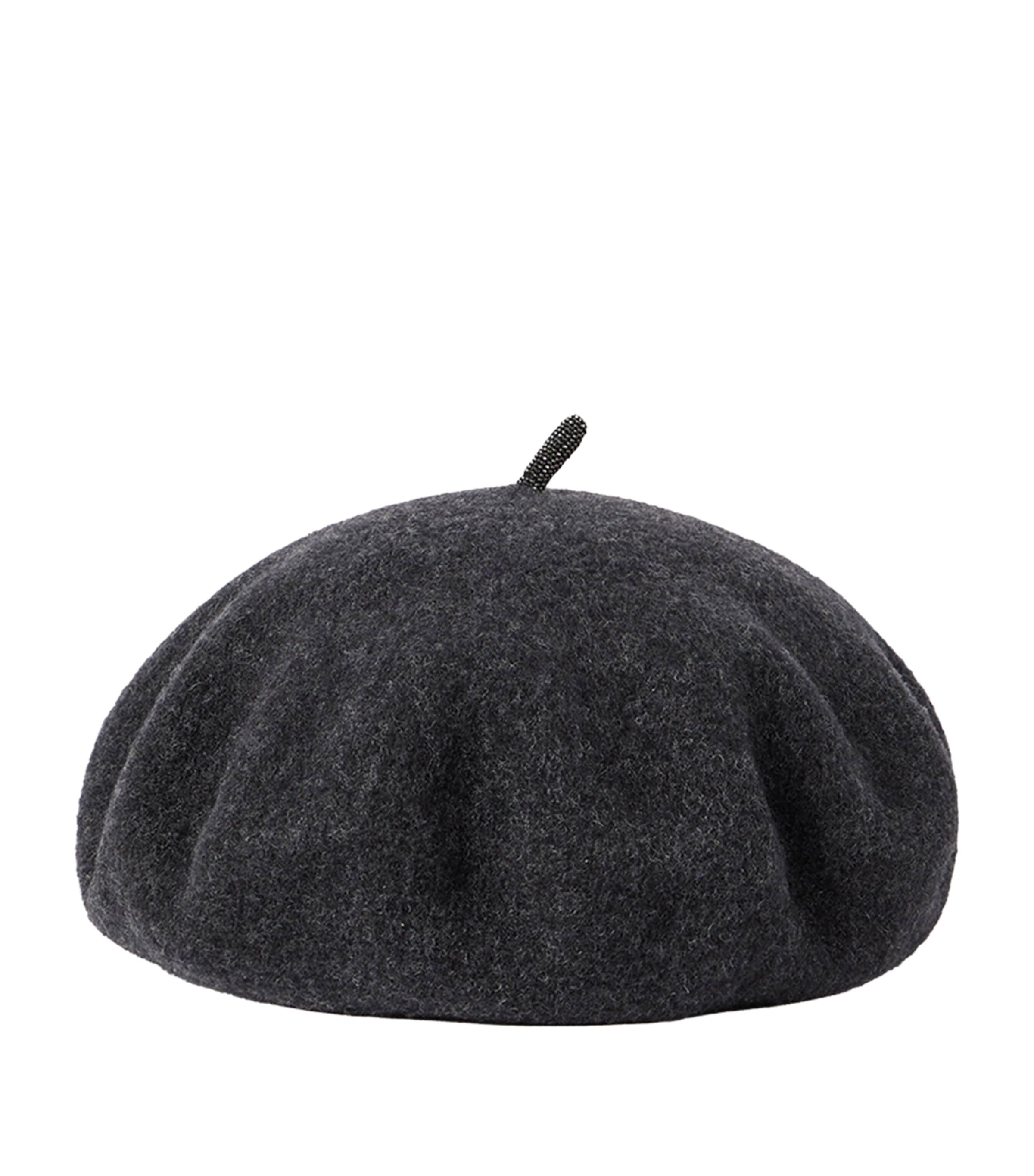 Brunello Cucinelli Wool Beret Black