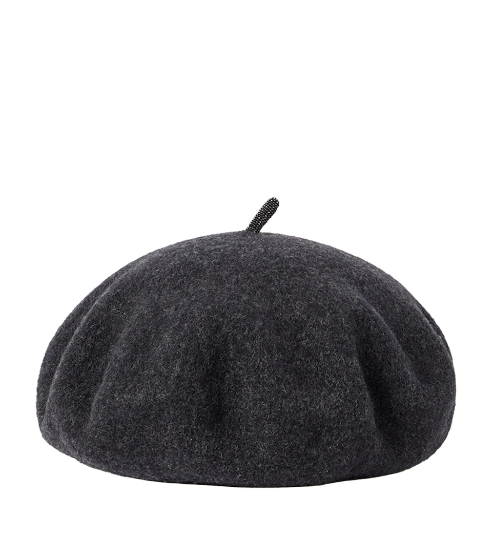 Brunello Cucinelli Wool Beret Black