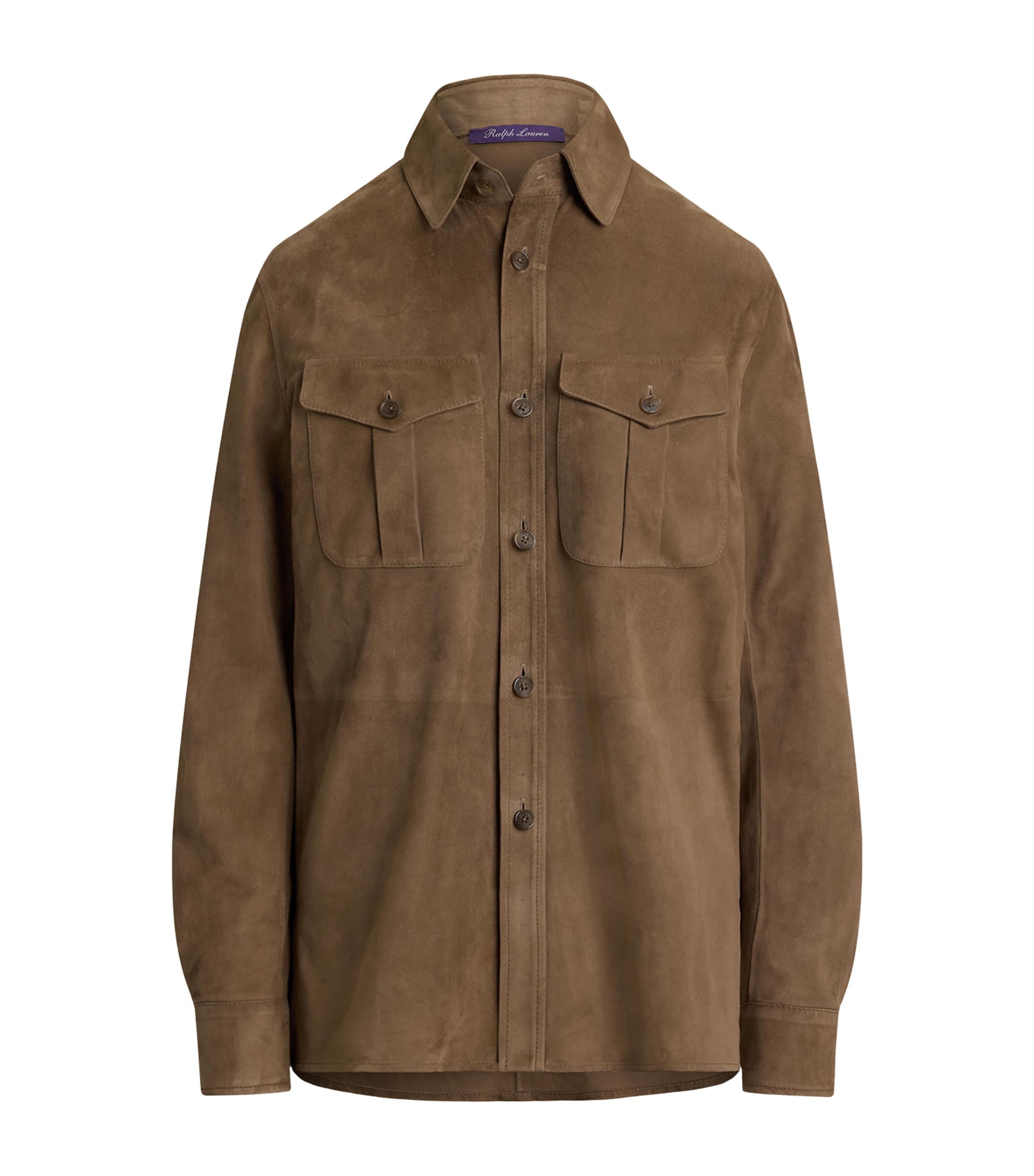 Ralph Lauren Collection Womens Suede Landry Shirt Portobello