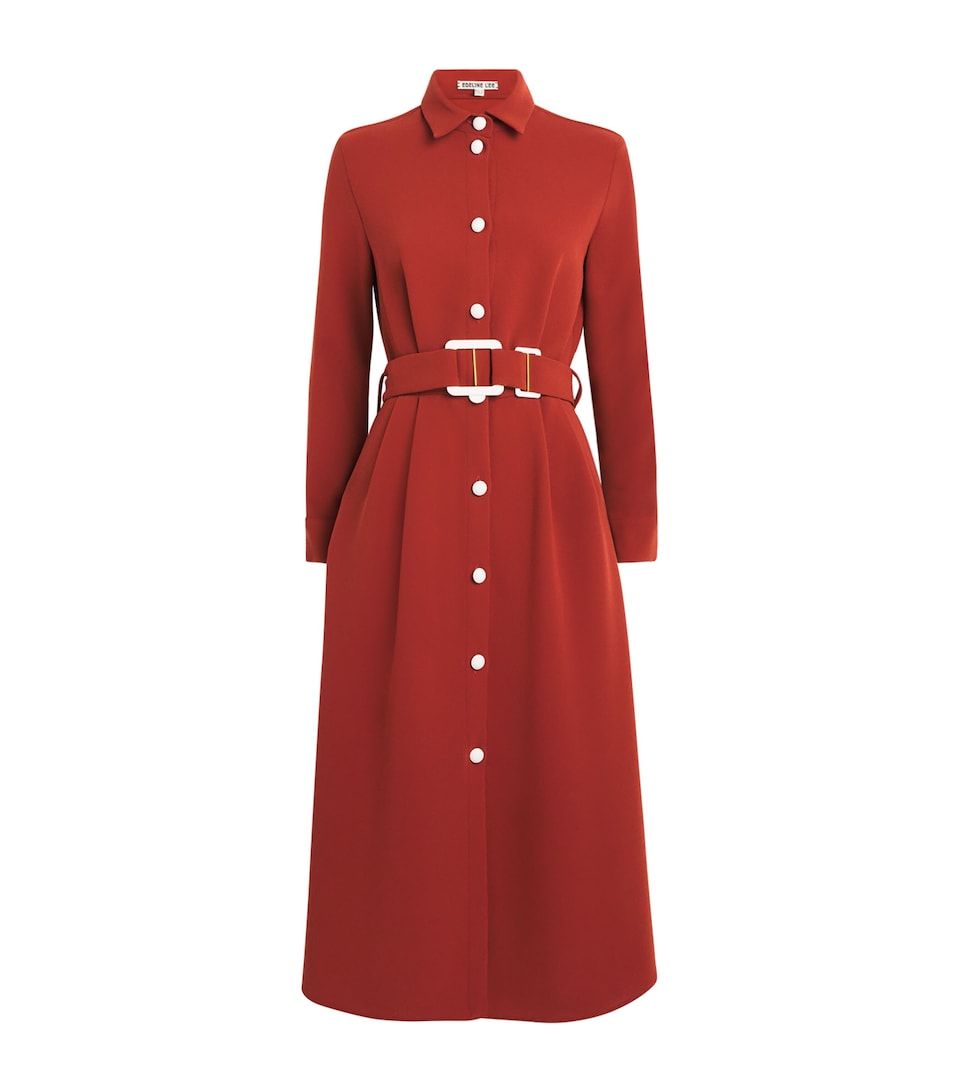 Belted Echo Midi Shirt Dress