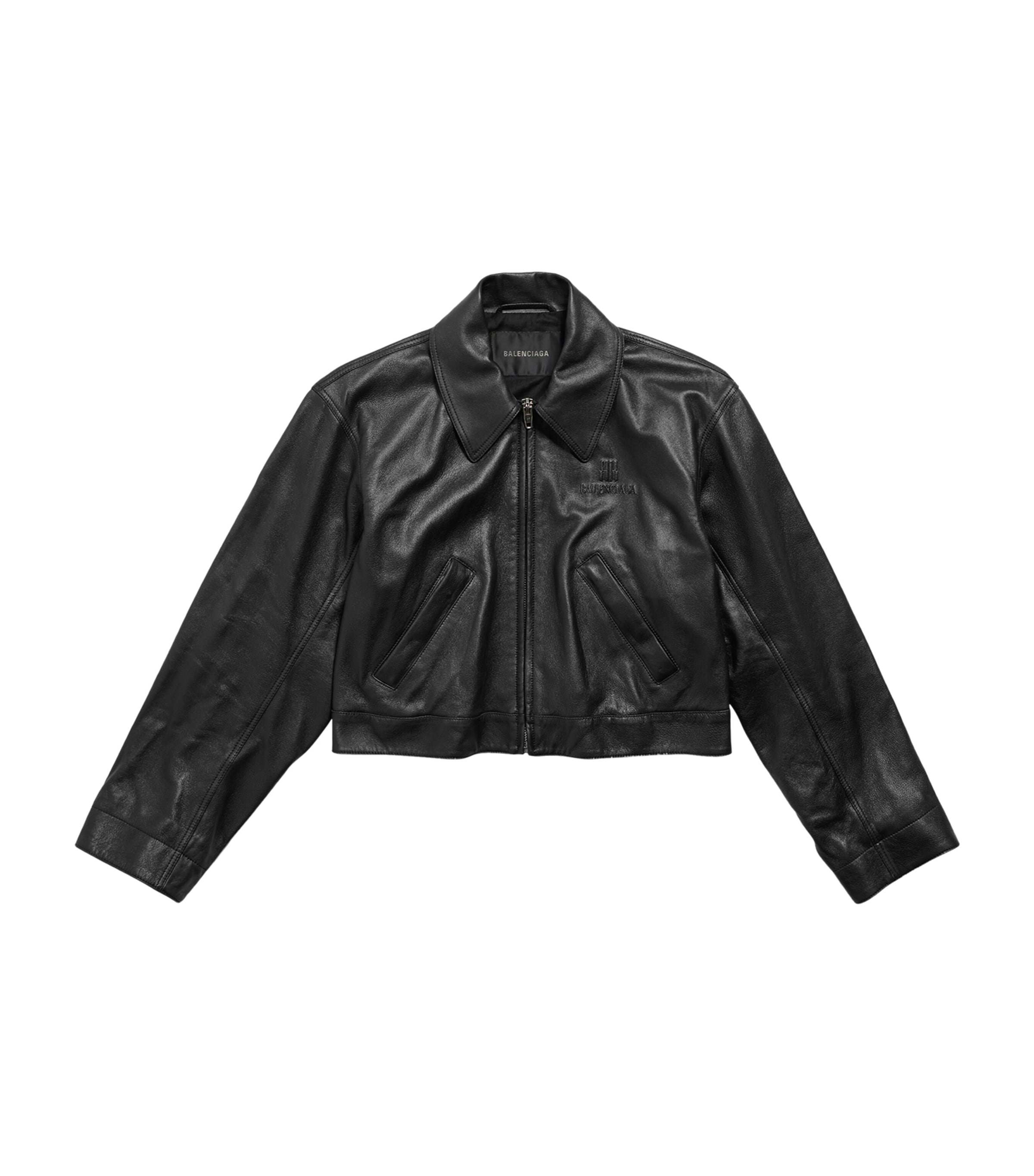 Cropped Leather Jacket