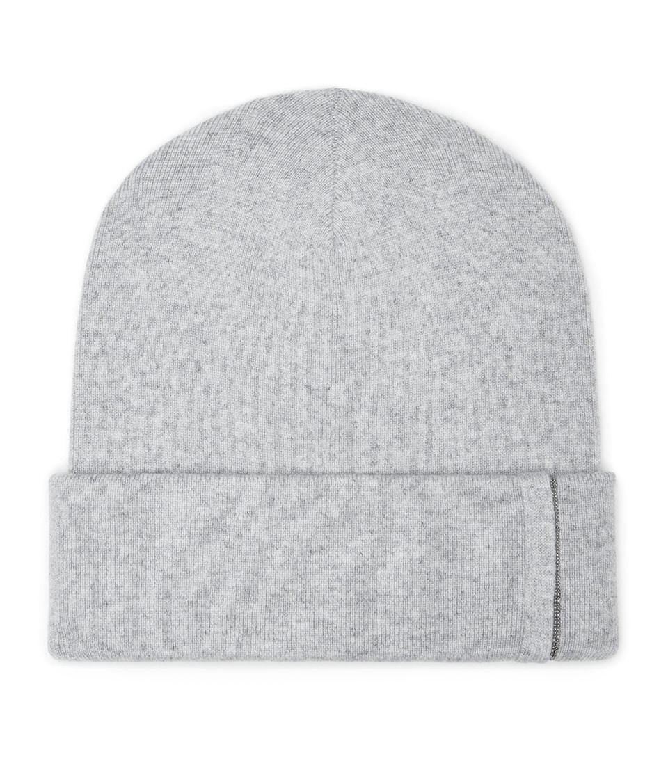 Cashmere Rib-Knit Beanie