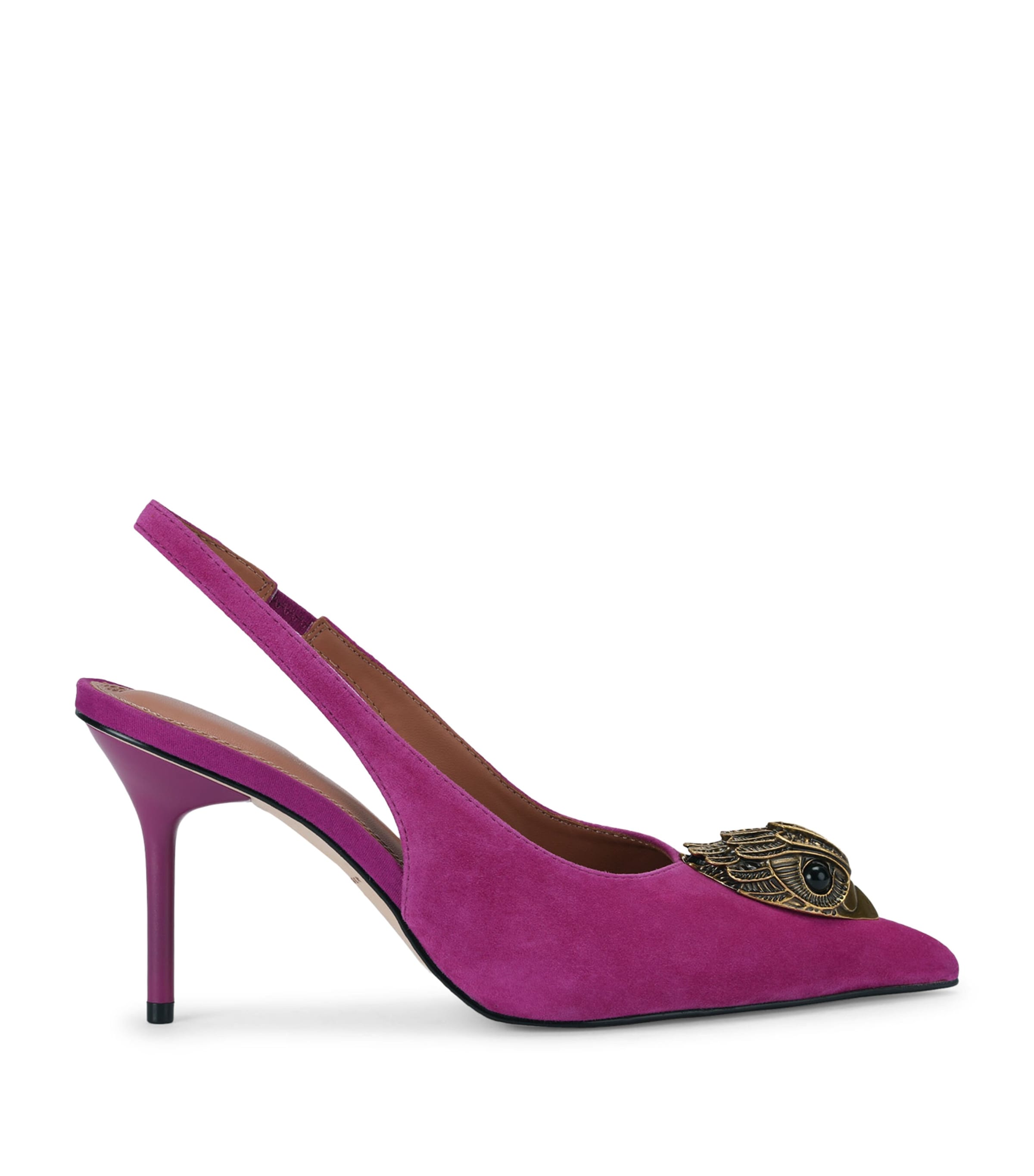 Kurt Geiger London Suede Eagle Slingback Pumps Fuchsia