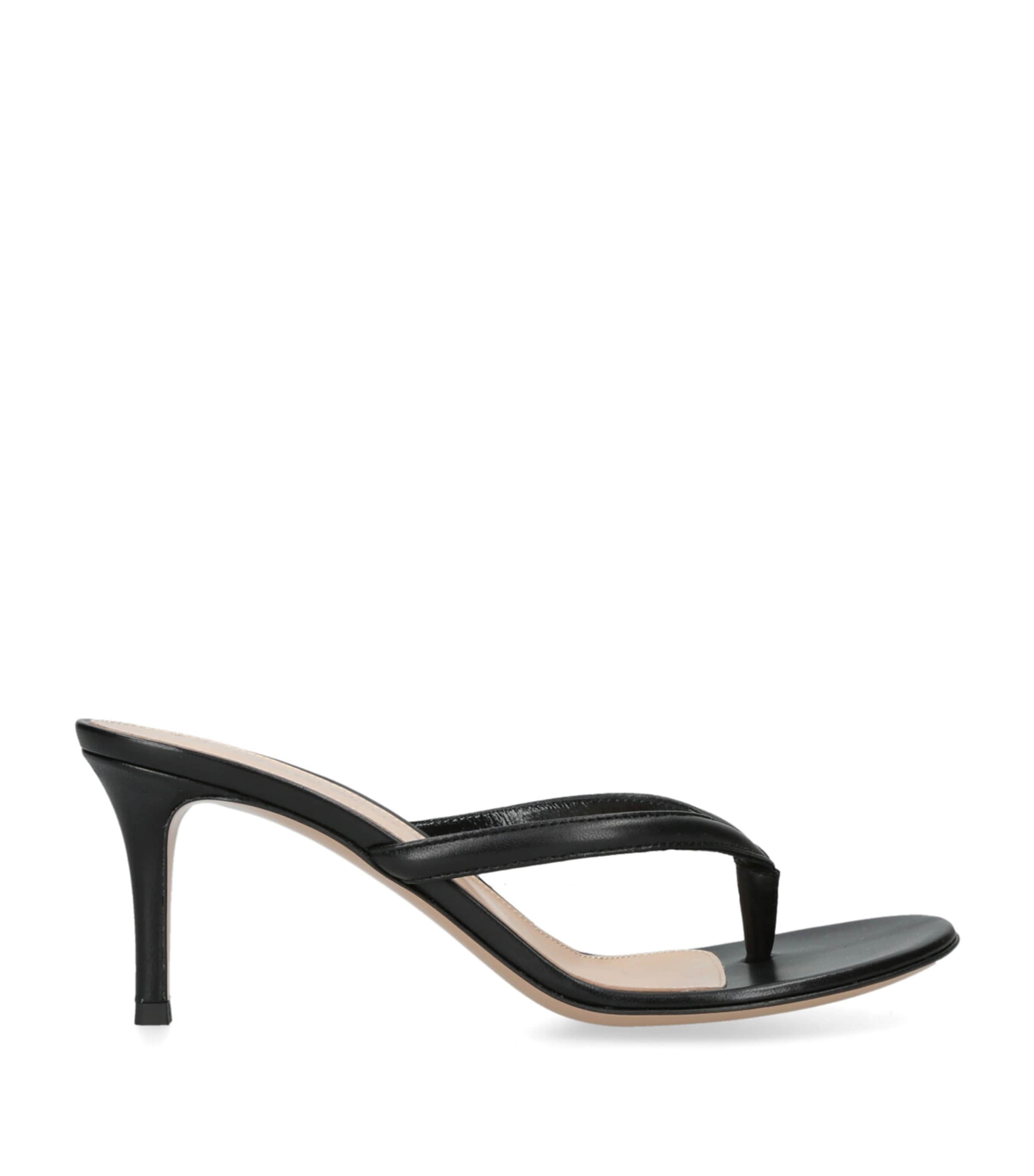 Gianvito Rossi Leather Calypso Sandals 45 Black