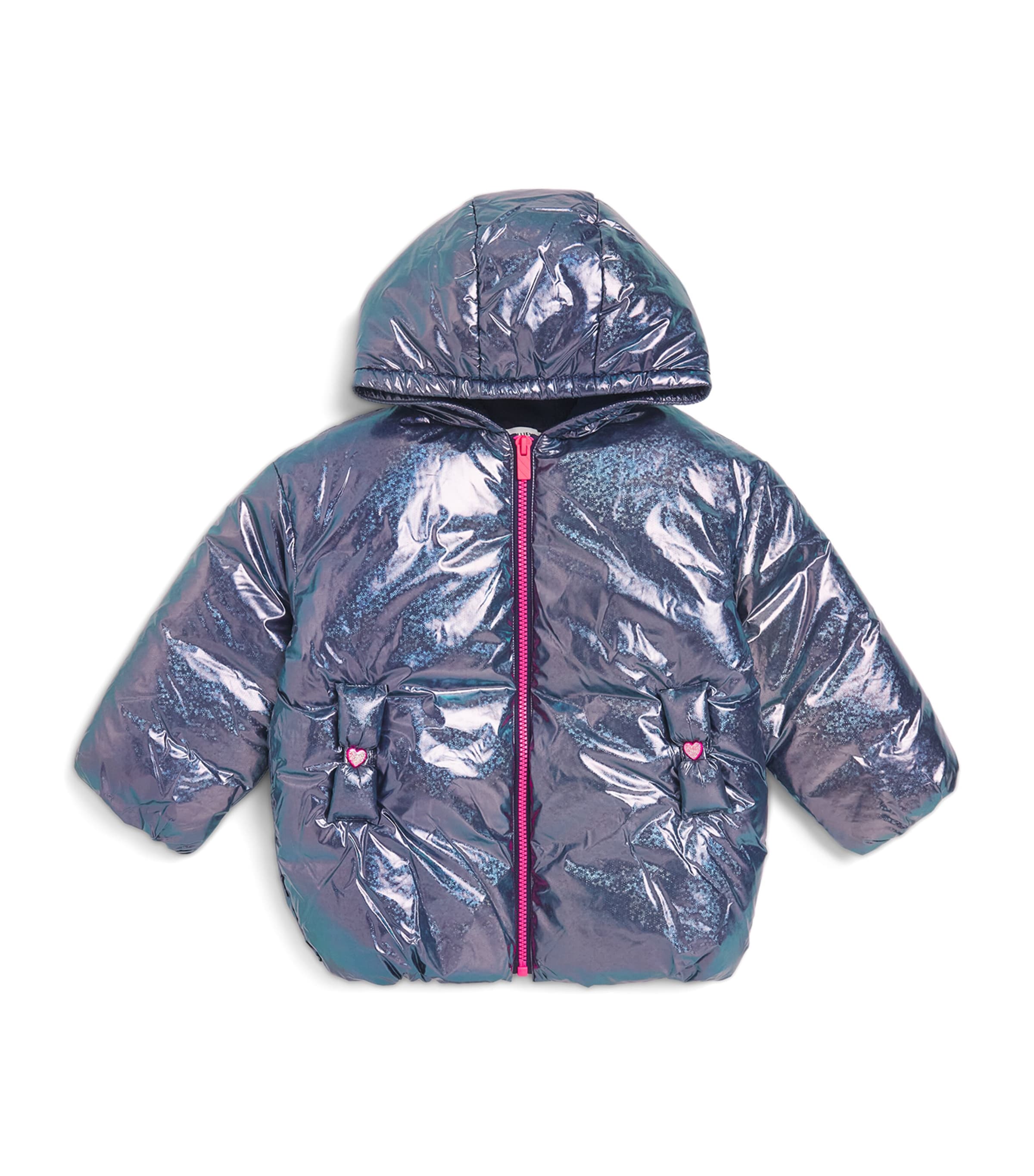 Billieblush Shiny Puffer Jacket (2-12 Years) Navy