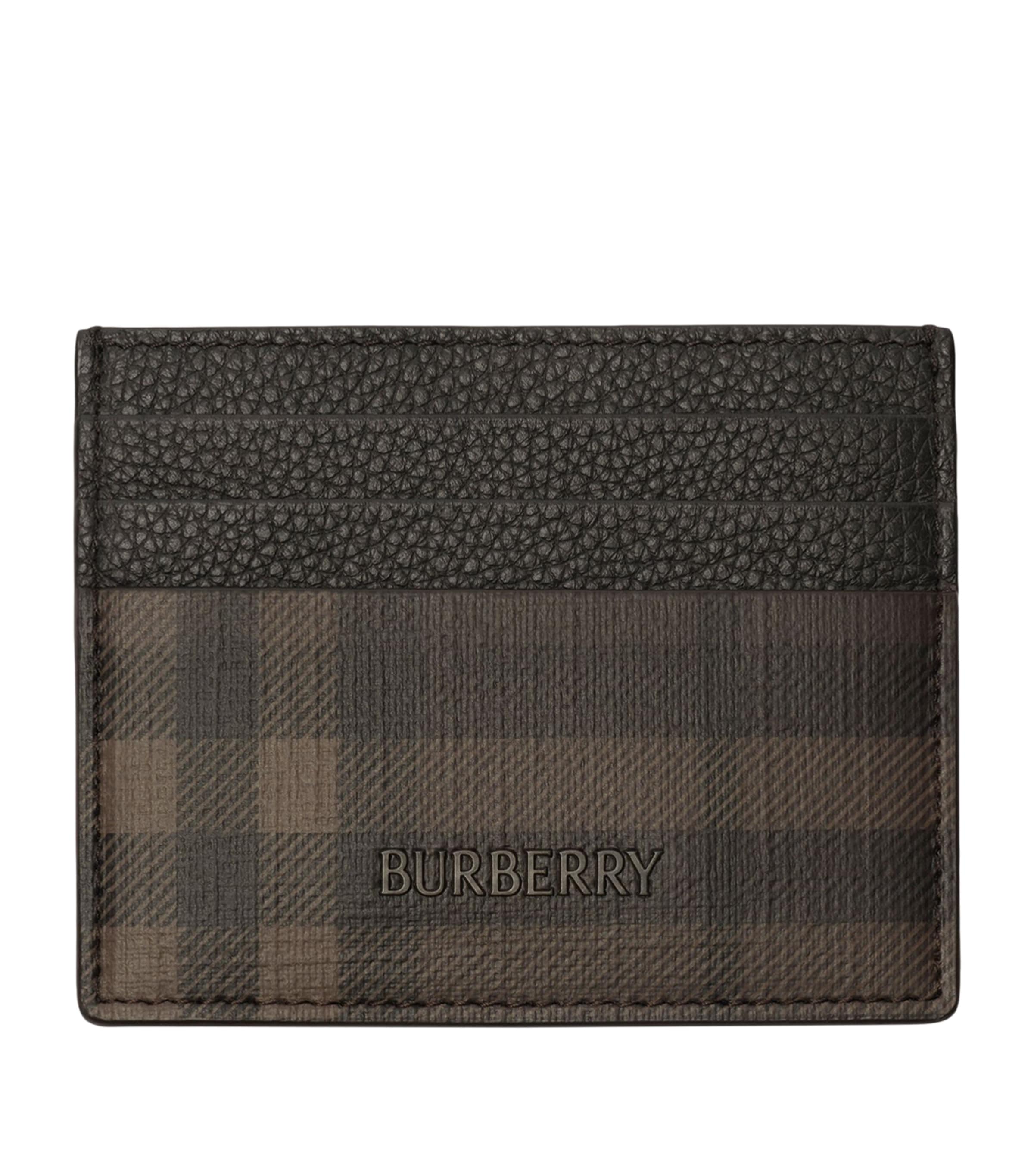 Burberry City Check Card Holder Dark Brown