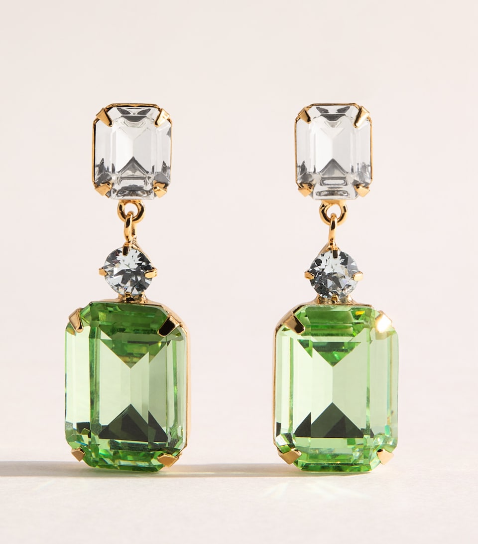 Jennifer Behr Yellow Gold-Plated Justine Drop Earrings Chrysolite