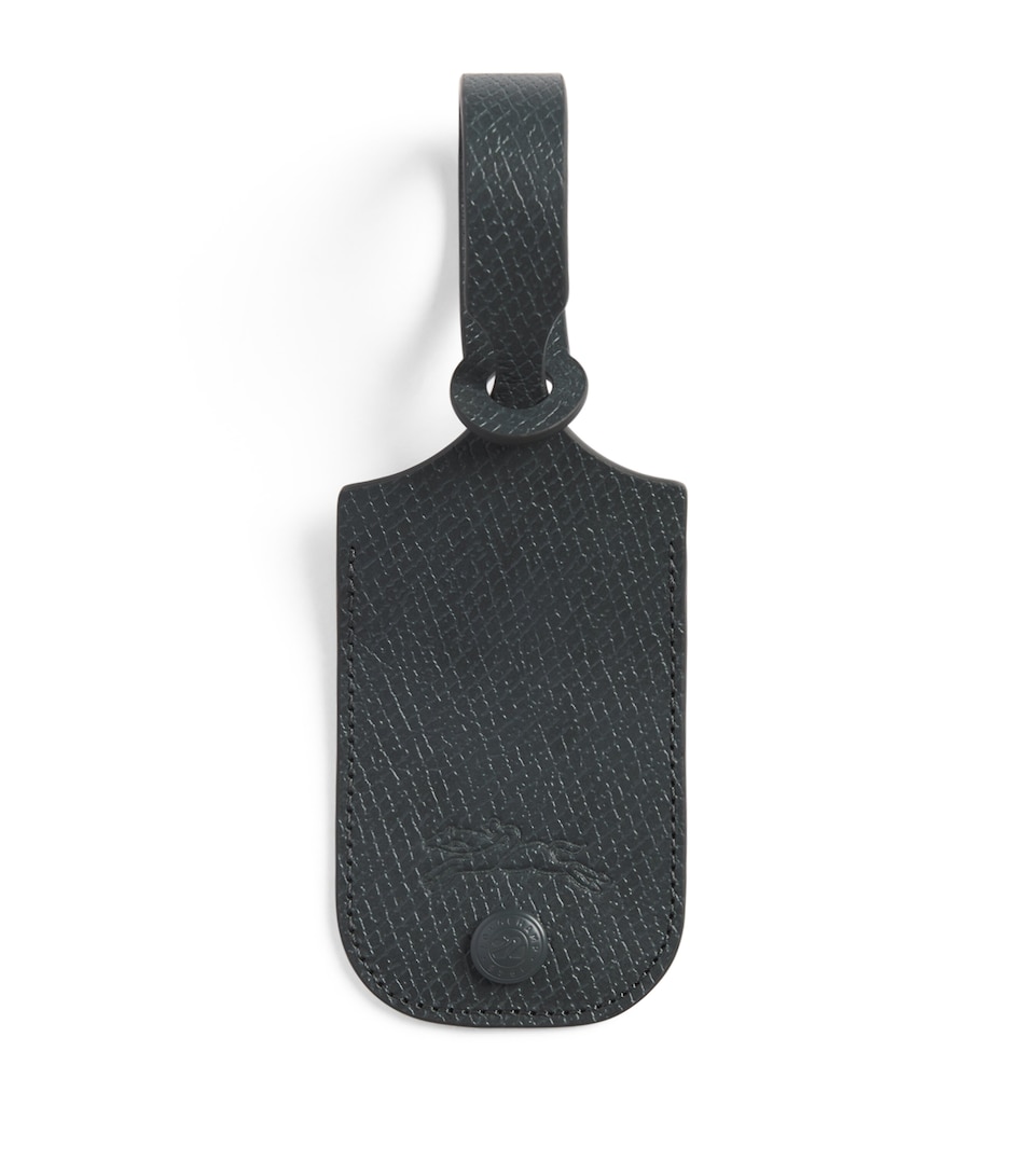 Longchamp Leather Le Pliage One Keyring Anthracite