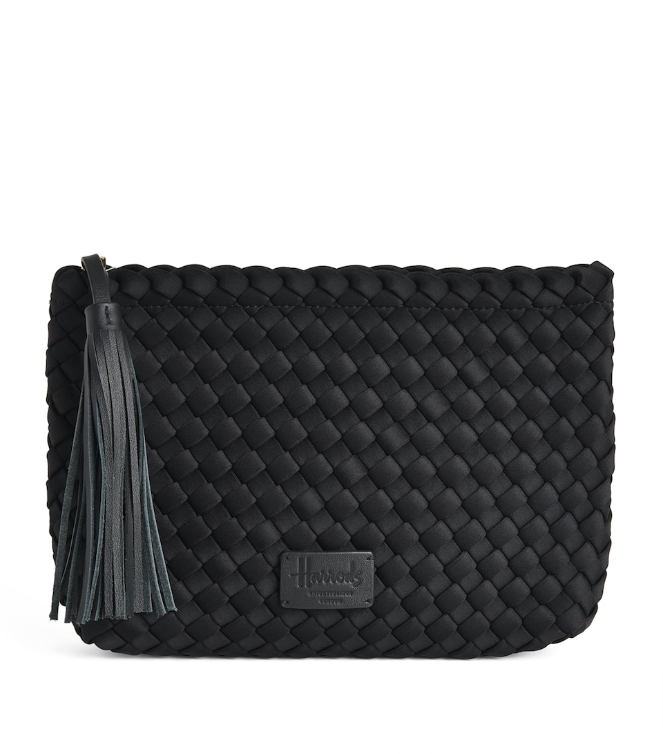 Harrods Neoprene Woven Pouch Black