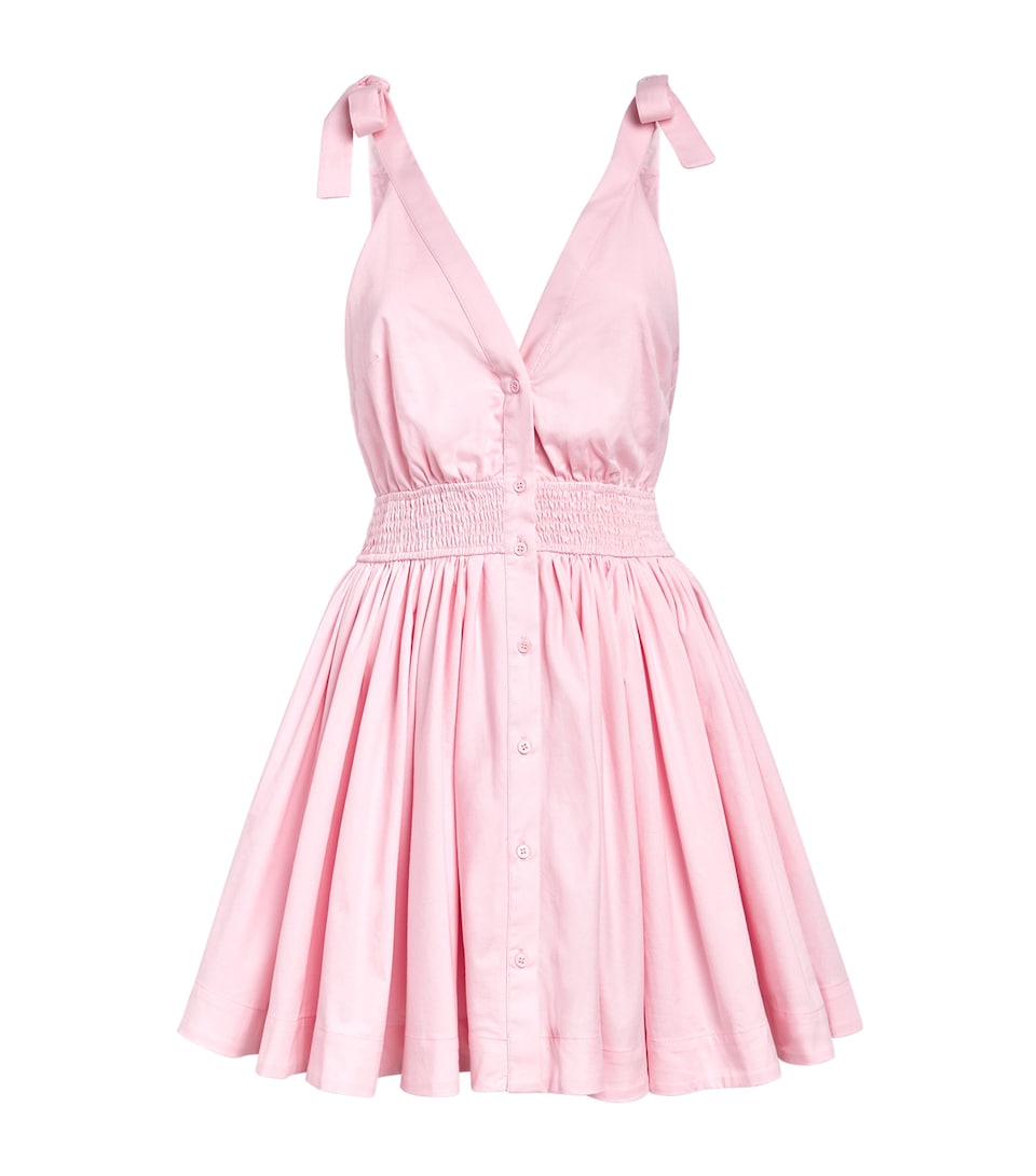 Maje Womens Cotton Flared Mini Dress Pink