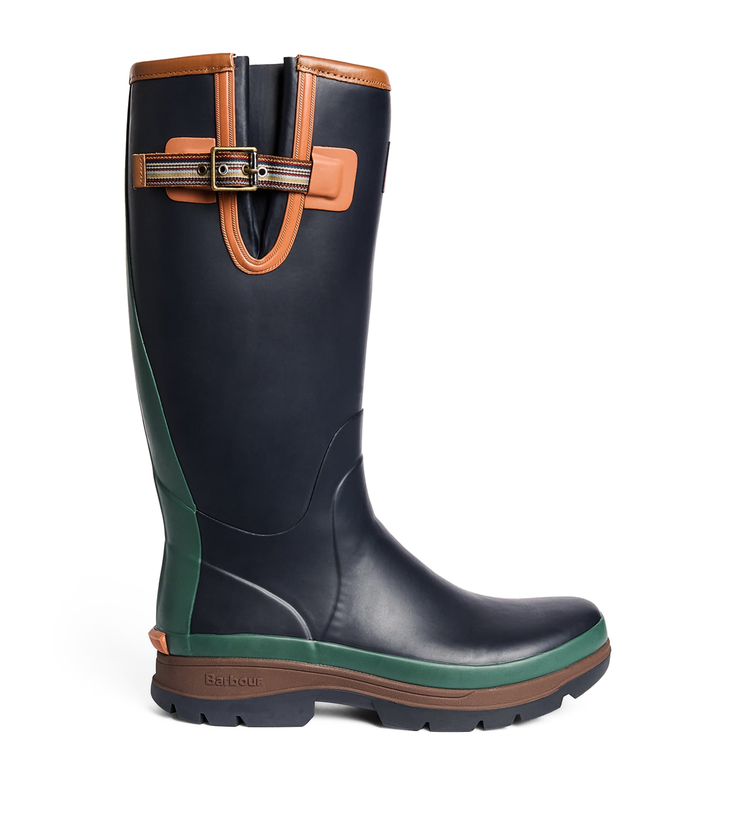 Barbour x Paul Smith Tall Wellington Boots Navy