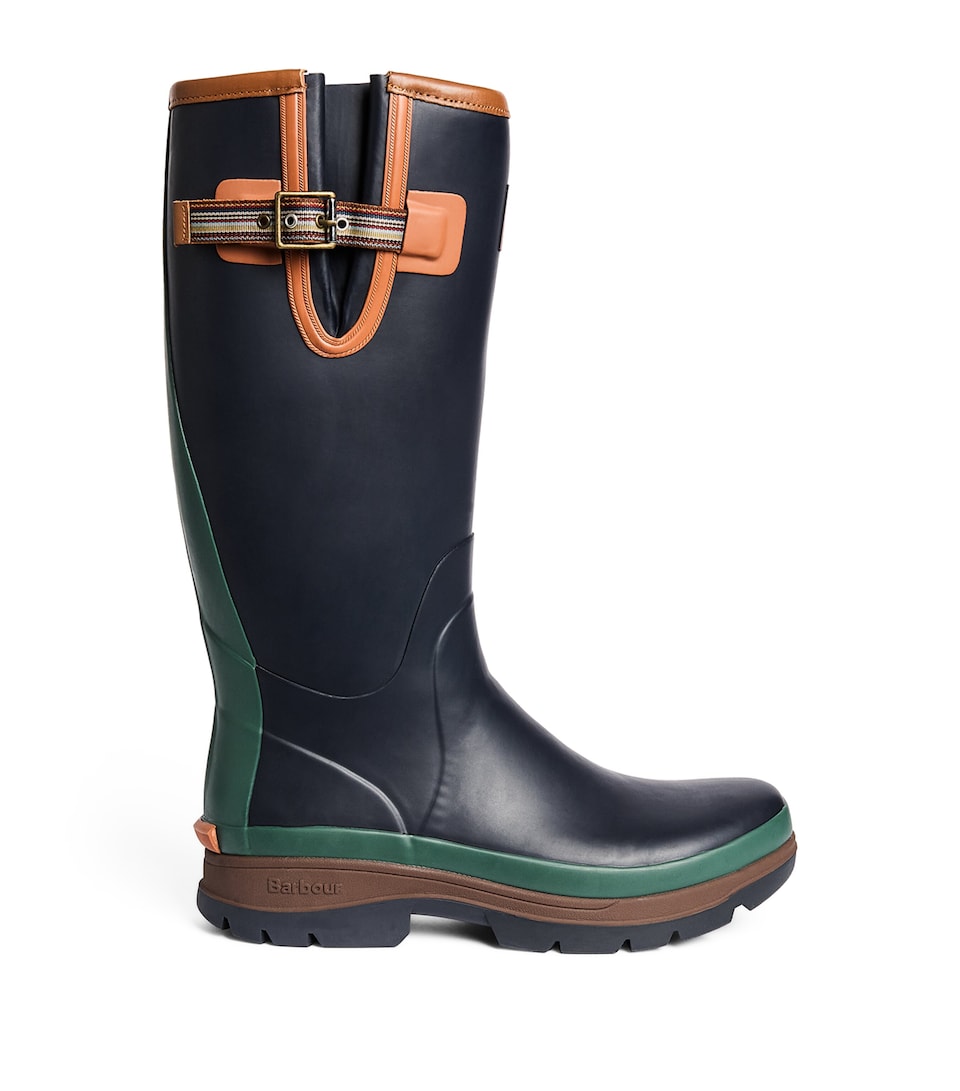 Barbour x Paul Smith Tall Wellington Boots Navy