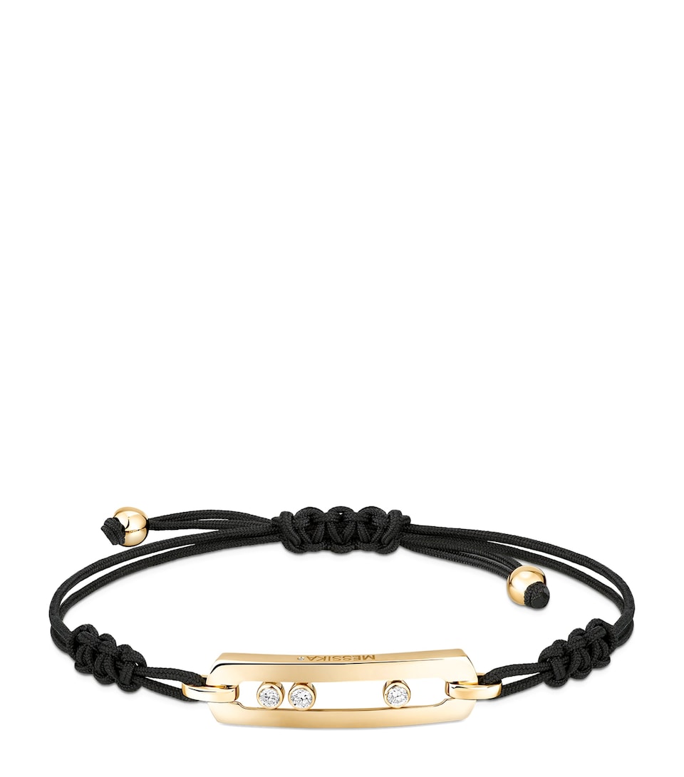Messika Move Classique Diamond and Yellow Gold Cord Bracelet (0.27ct) Yellow Gold