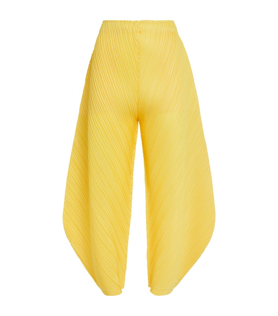 Pleats Please Issey Miyake Womens Thicker Bottoms 1 Trousers Yellow