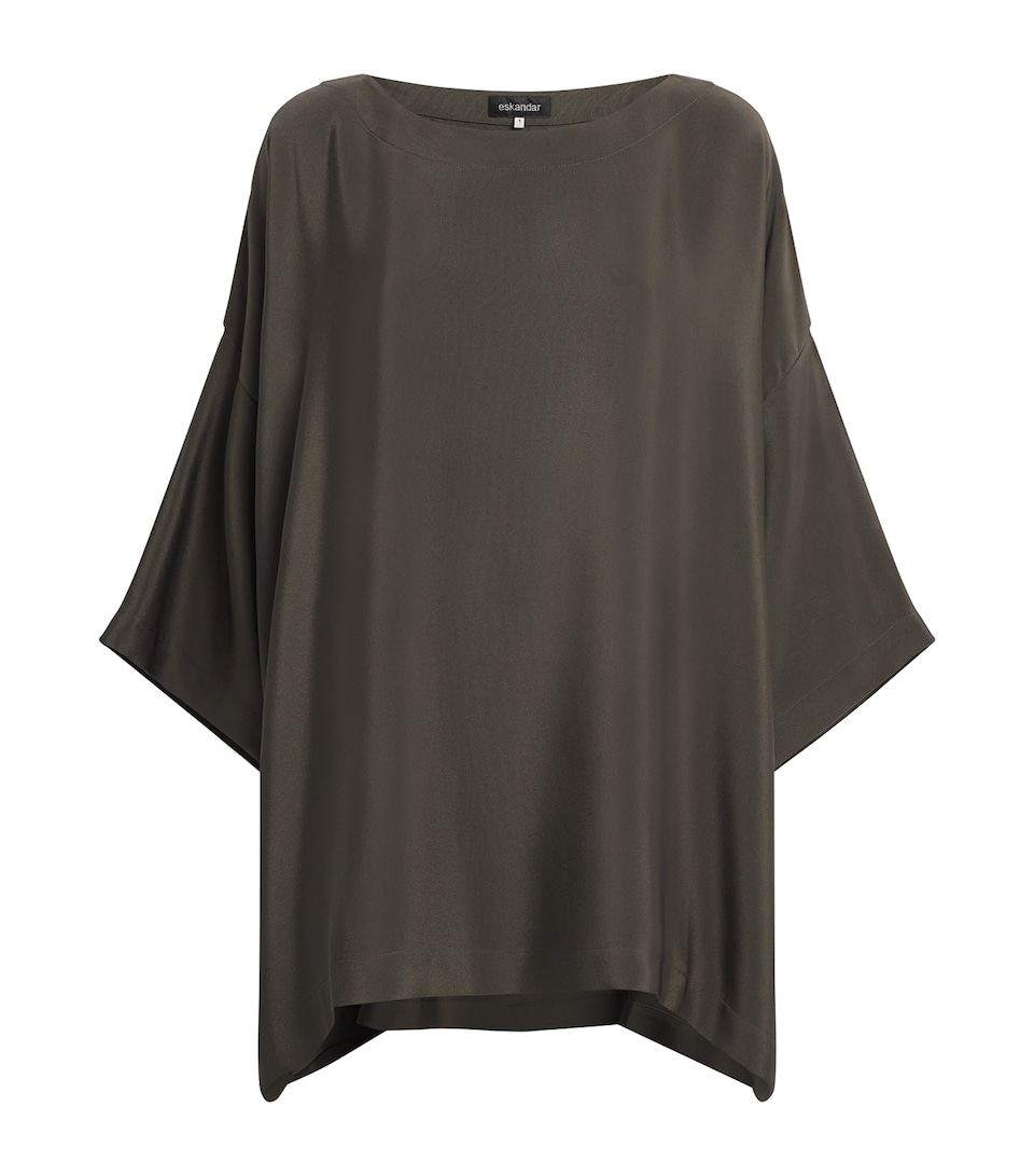 Silk Boat-Neck Tunic