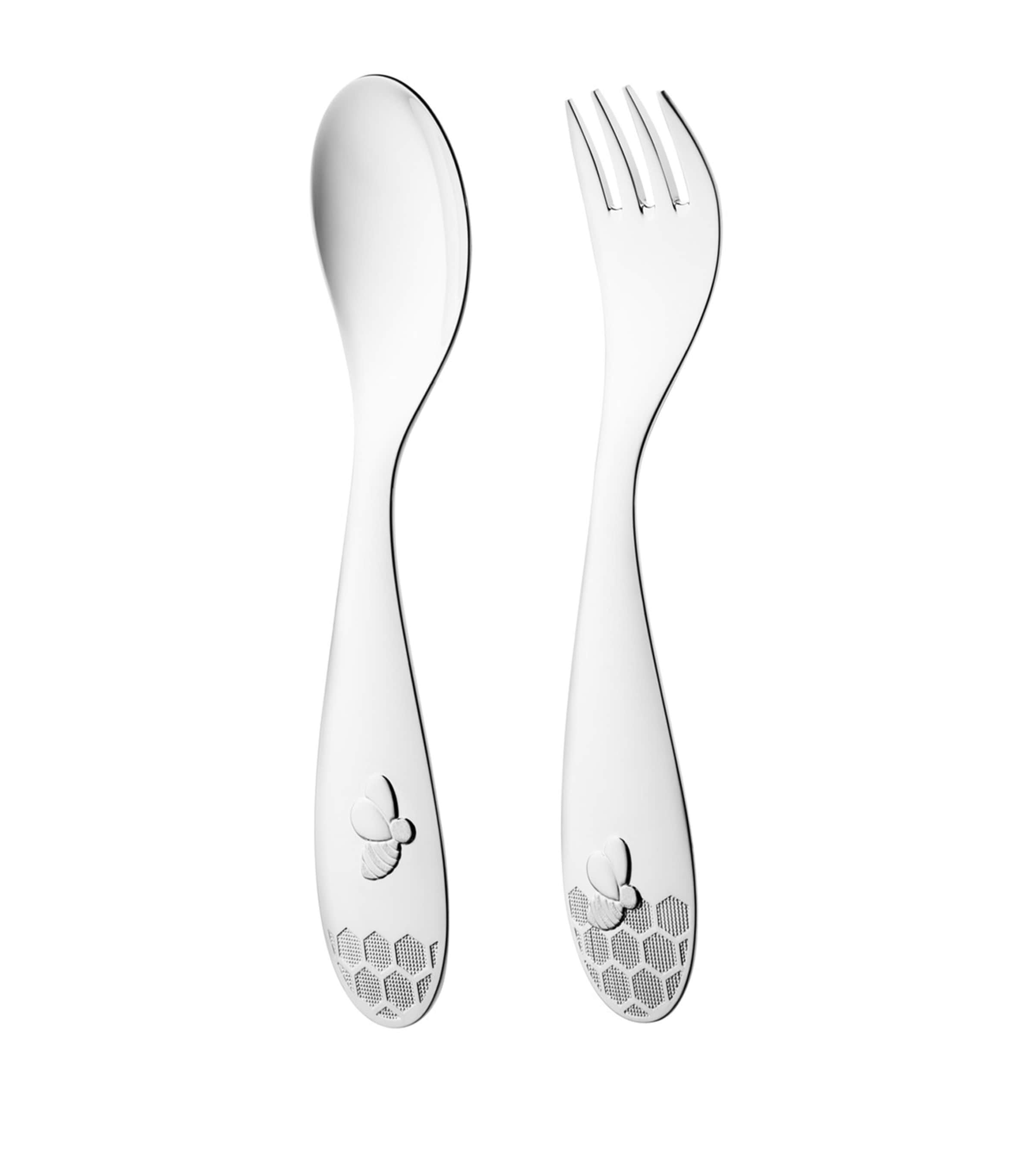 Christofle Beebee Fork and Spoon Children's Set Silver