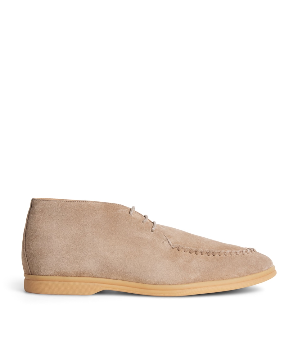 Eleventy Suede Ankle Boots Cammello