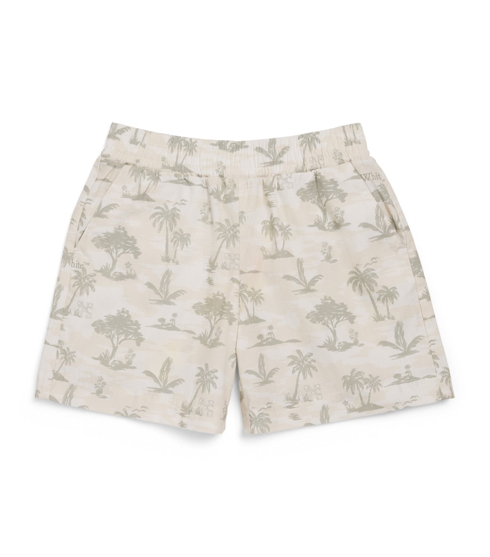 Off-White Kids Mens Toile De Jouy Shorts (4-10 Years) Egret