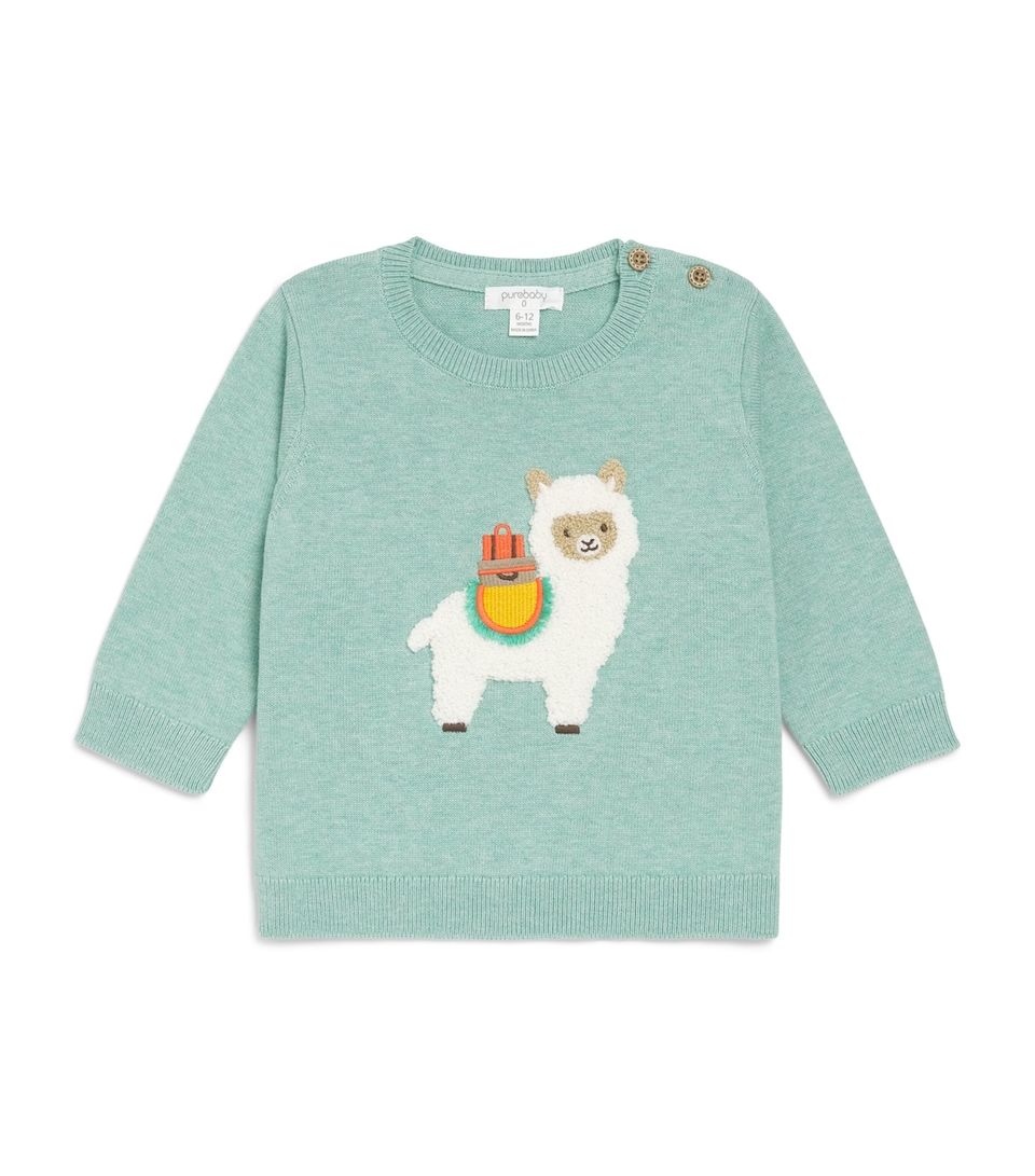 Purebaby Organic Cotton Llama Sweater (0-12 Months) Aloml