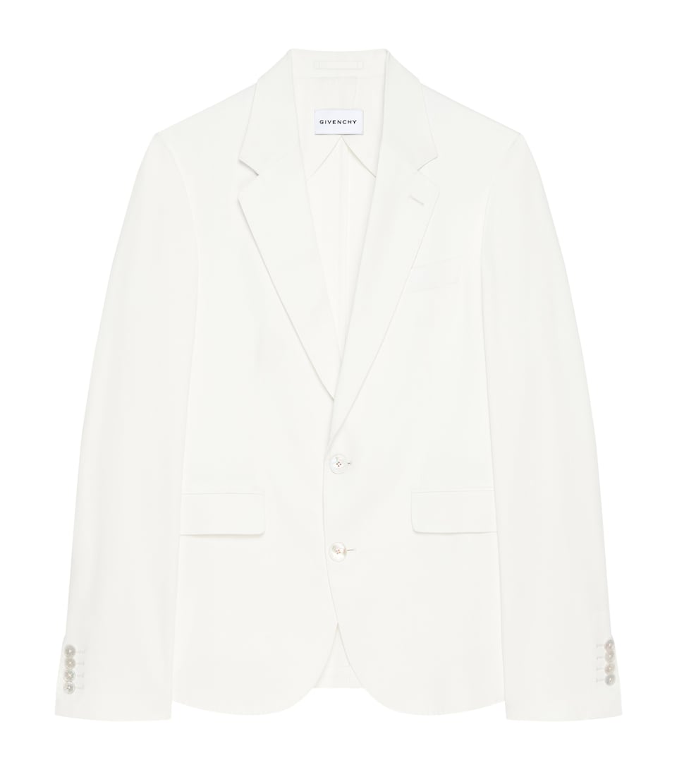 Givenchy Mens Single-Breasted Blazer Ivory