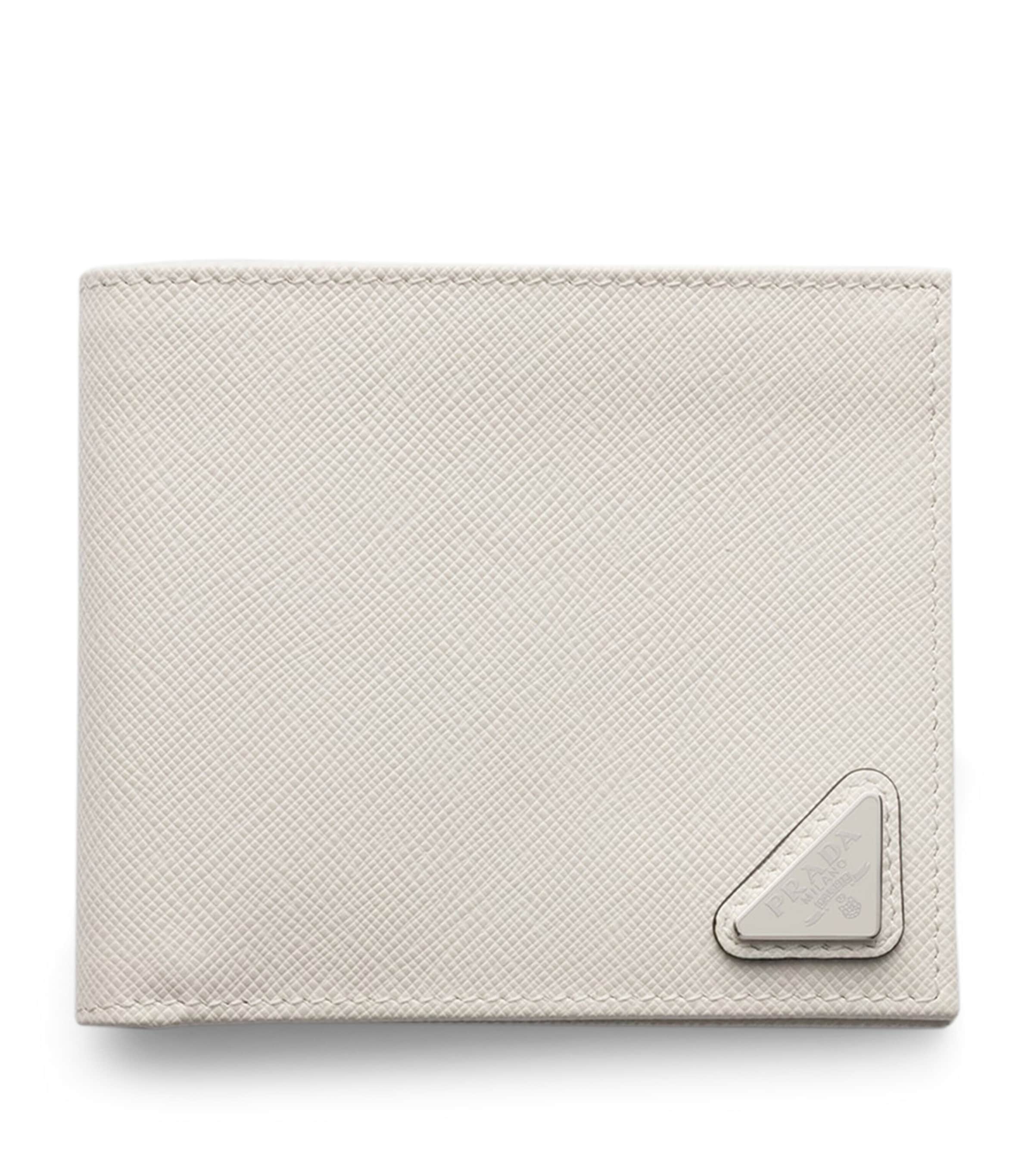 Prada Saffiano Leather Wallet Neutral