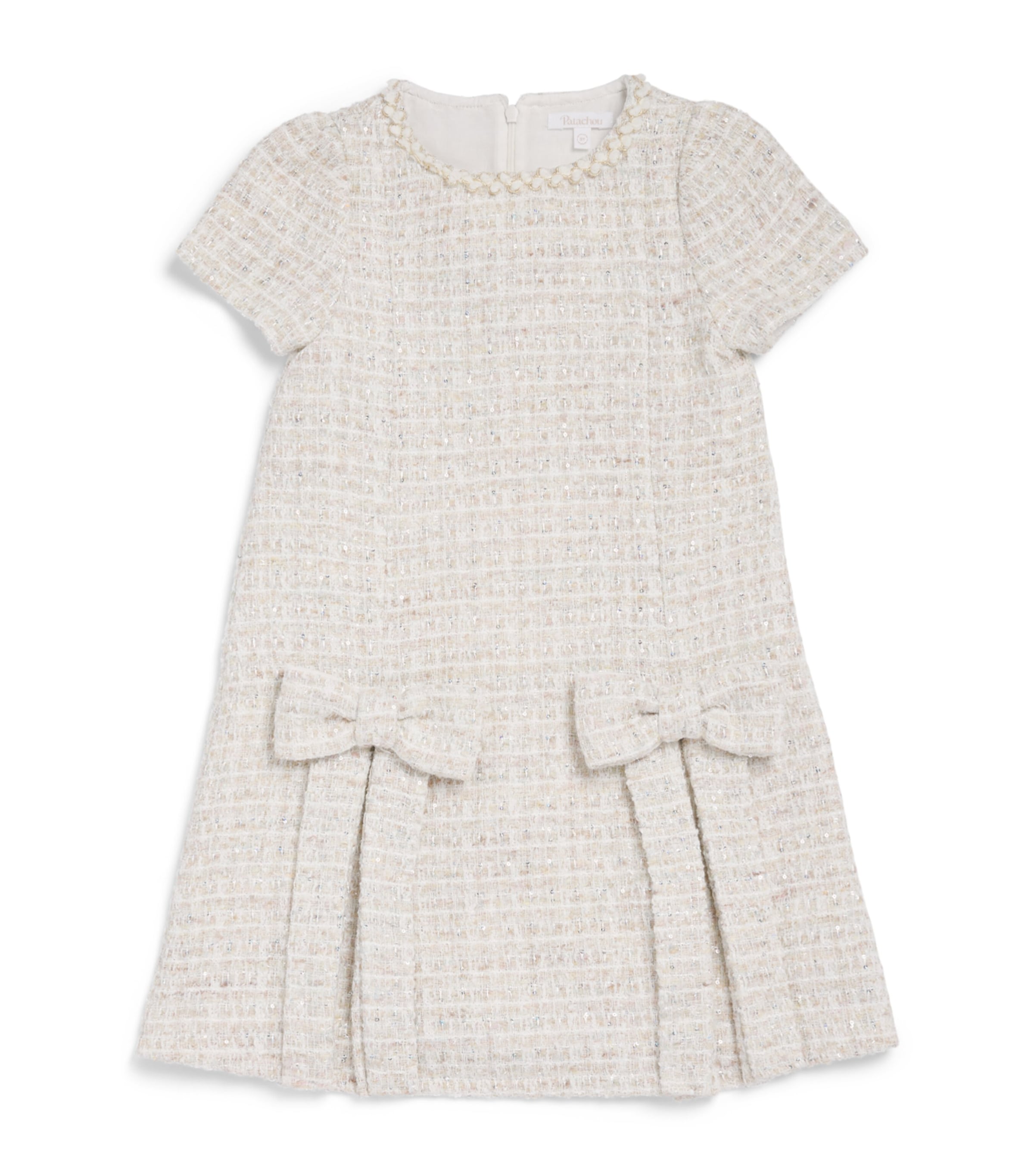 Patachou Tweed Sequinned Dress (2-14 Years) Twd
