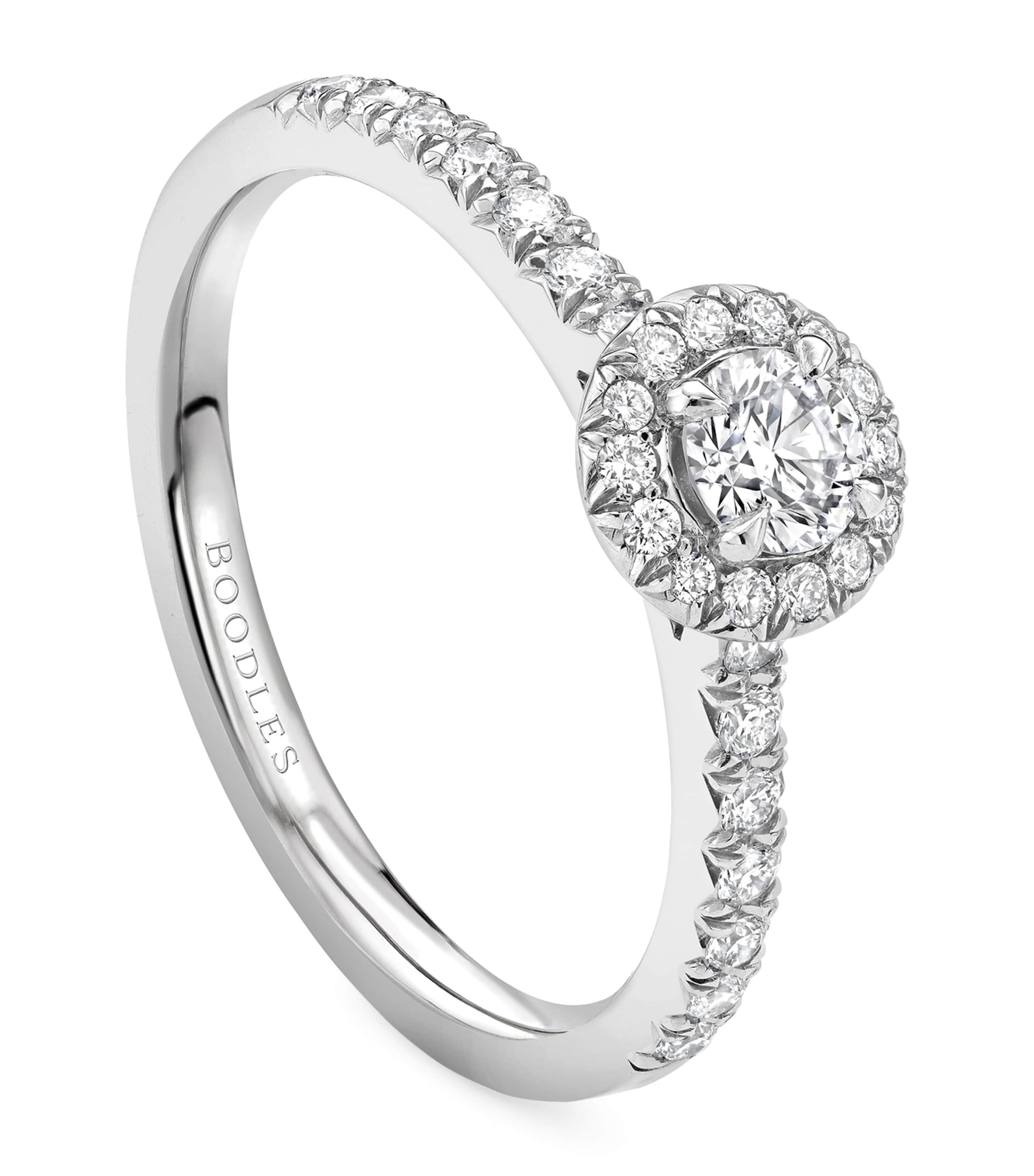 Boodles Platinum and Diamond Vintage Engagement Ring Platinum