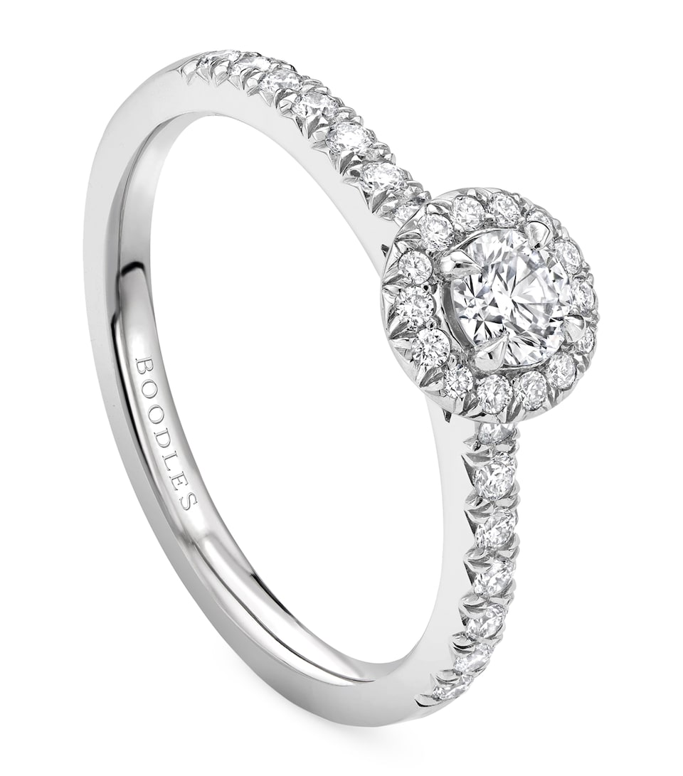 Boodles Platinum and Diamond Vintage Engagement Ring Platinum