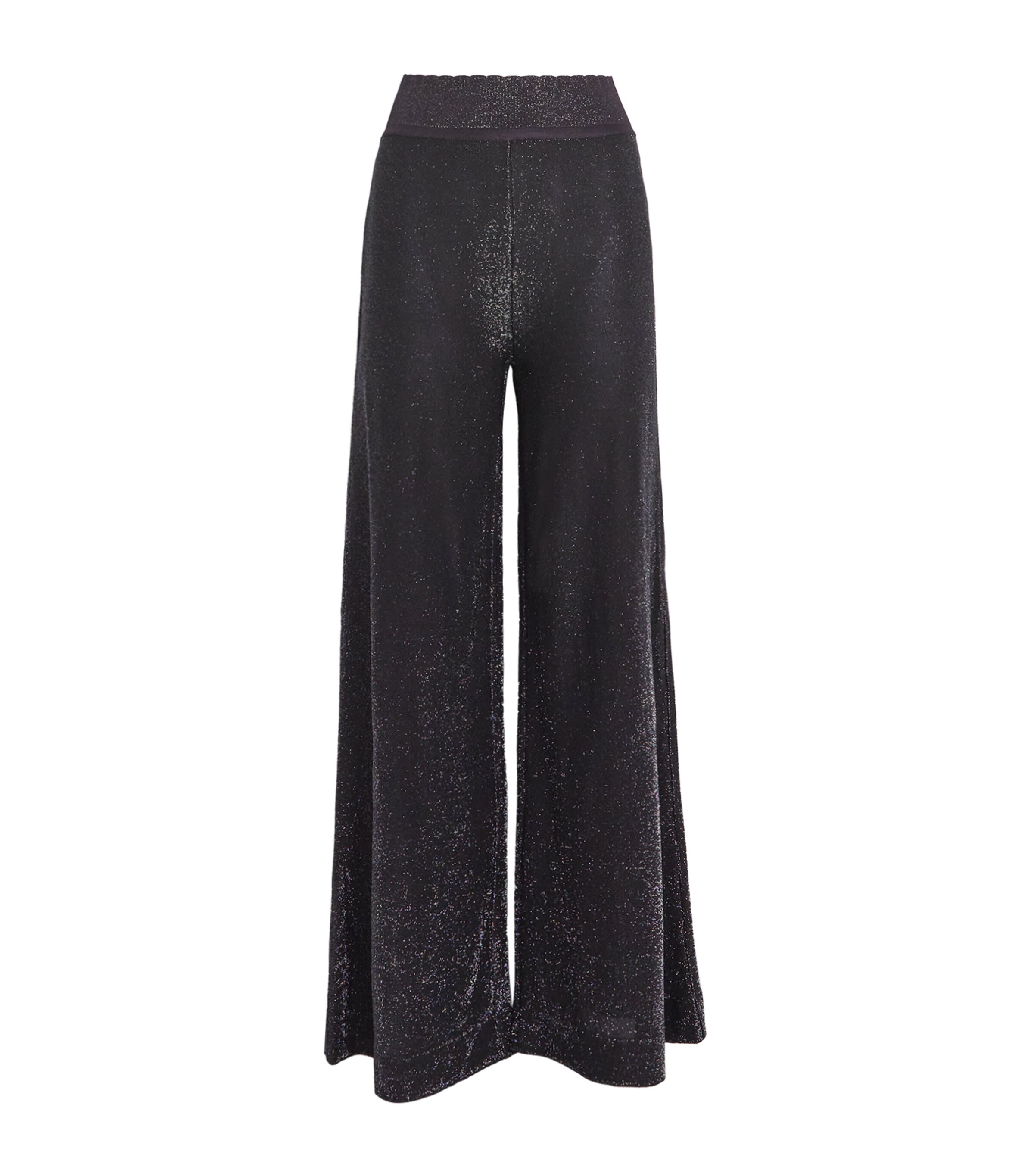 Metallic Mear Wide-Leg Trousers