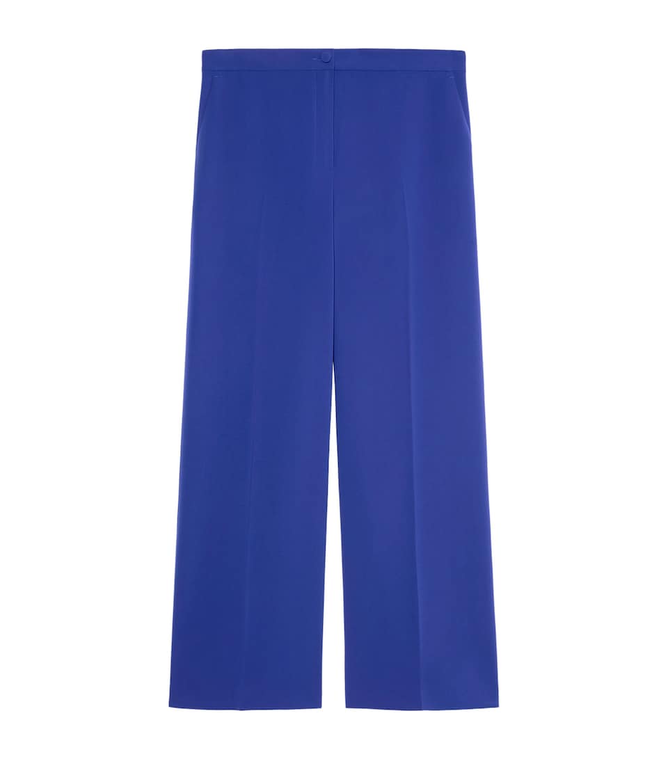 Marina Rinaldi Womens Cady Wide-Leg Trousers Cornflower Blue