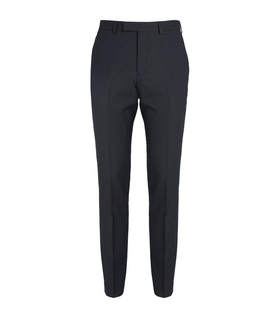 Sandro Paris Mens Wool Suit Trousers Navy Blue
