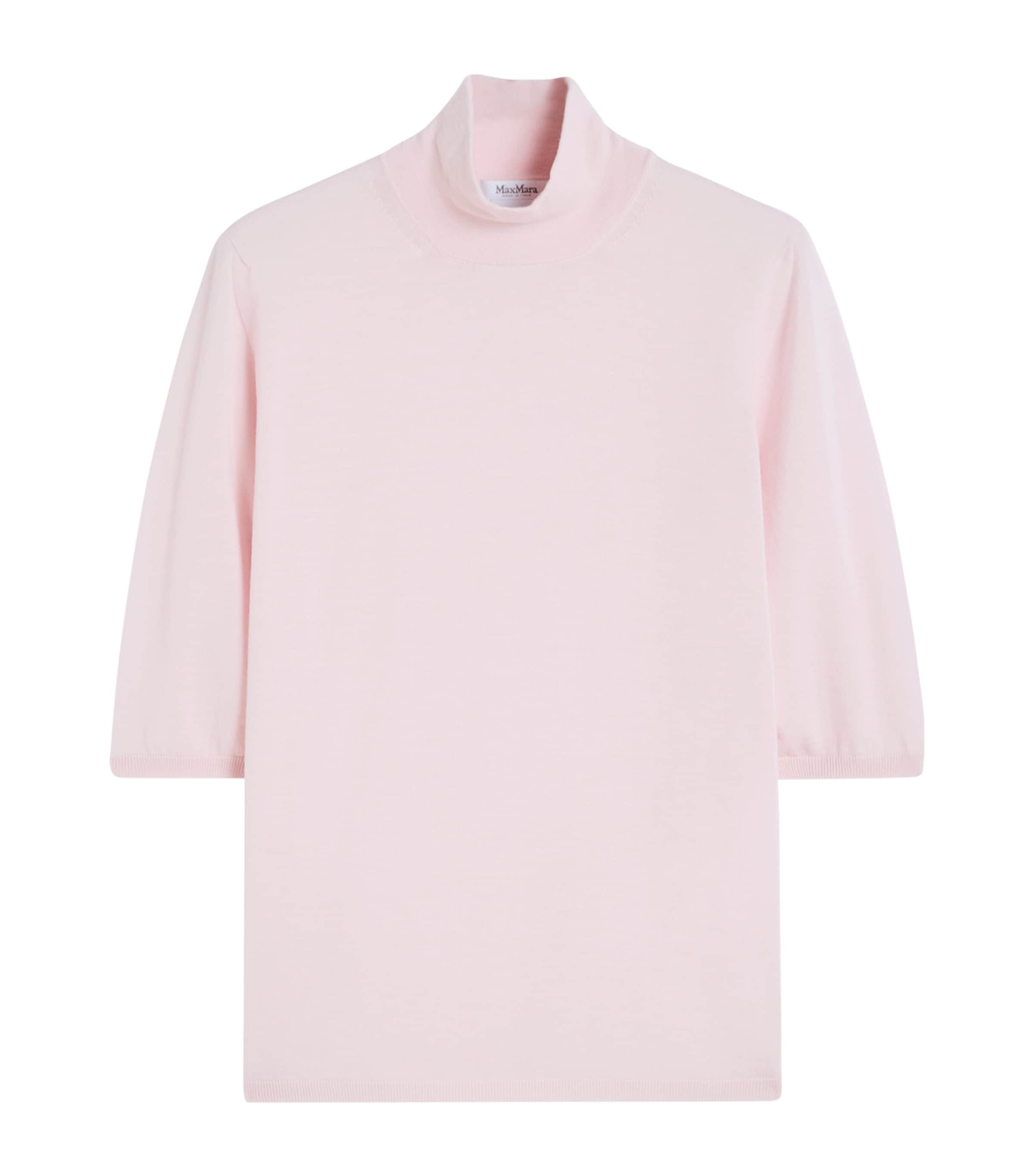 Virgin Wool High-Neck Top