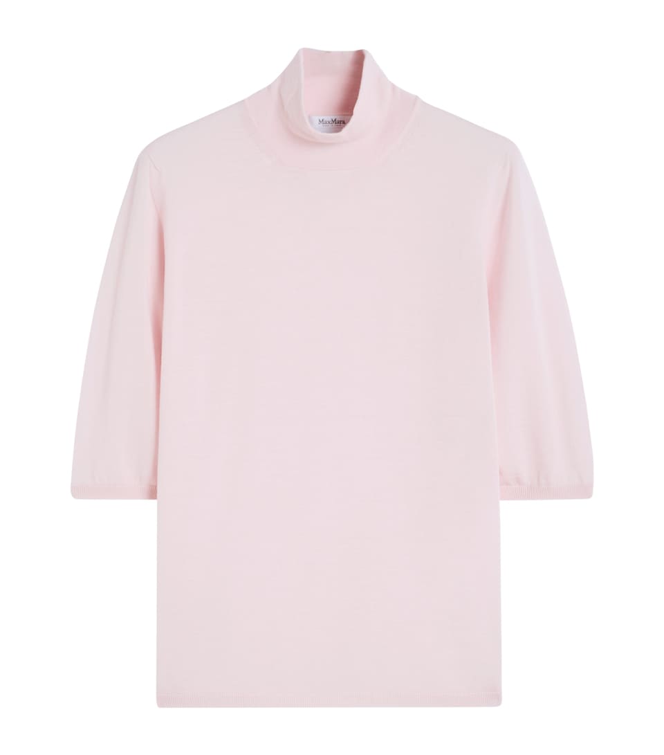 Virgin Wool High-Neck Top