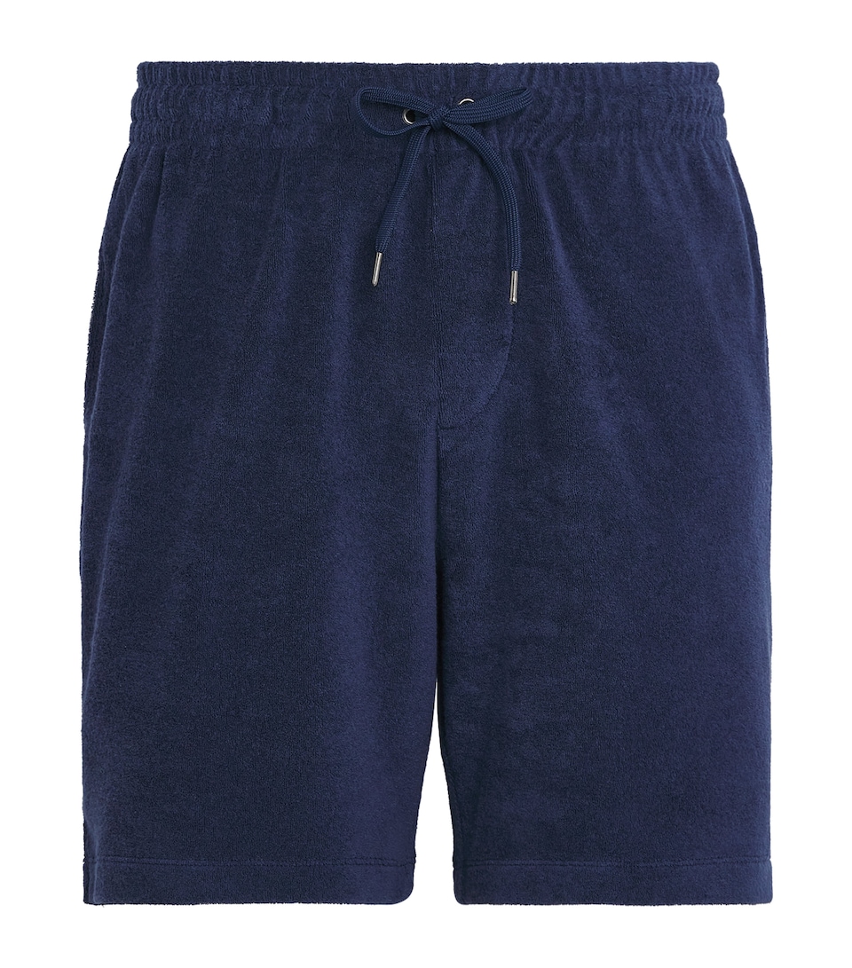 Cotton-Blend Terry Polo Pony Shorts