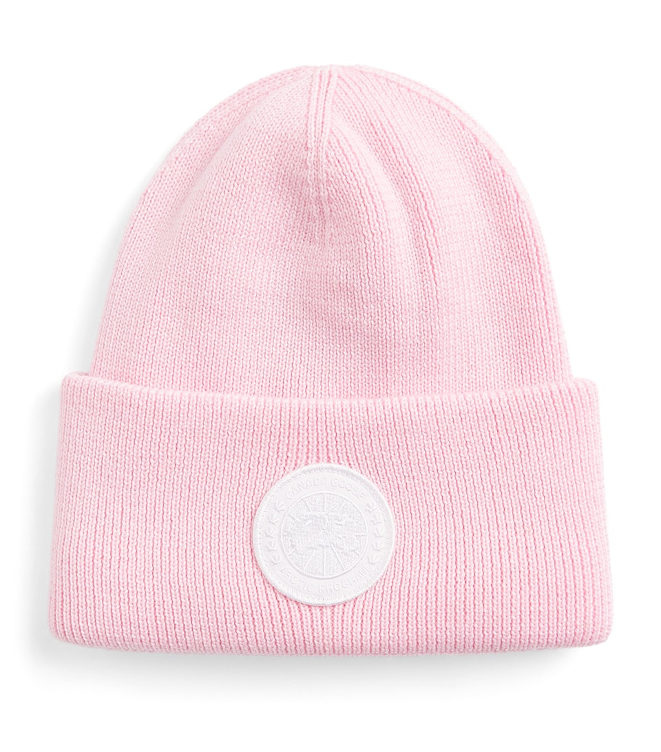 Canada Goose Kids Merino Wool Arctic Beanie Bl Pnk/wh Fl Rs/blnc