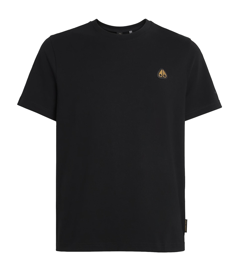 Moose Knuckles Mens Cotton Logo T-Shirt Black