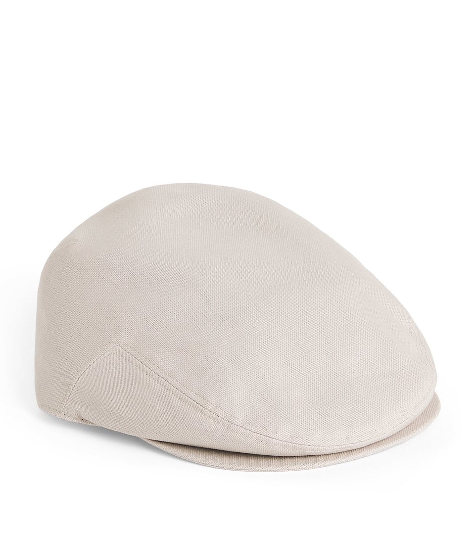 Eleventy Cotton Flat Cap Sabbia