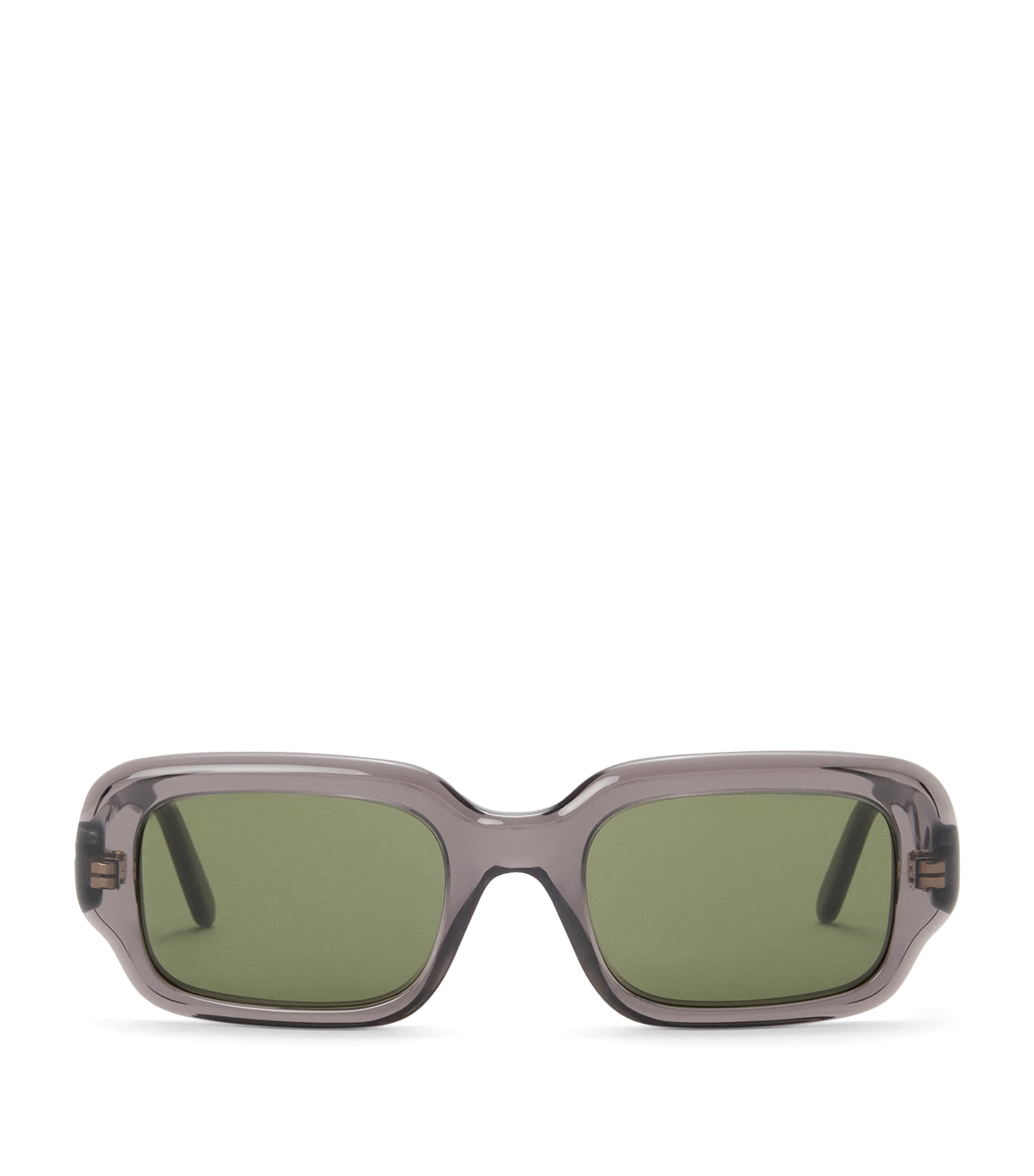 Acetate Rectangular Slim Sunglasses