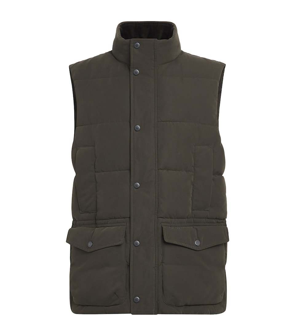 Barbour Mens Lonnen Gilet Dark Sage