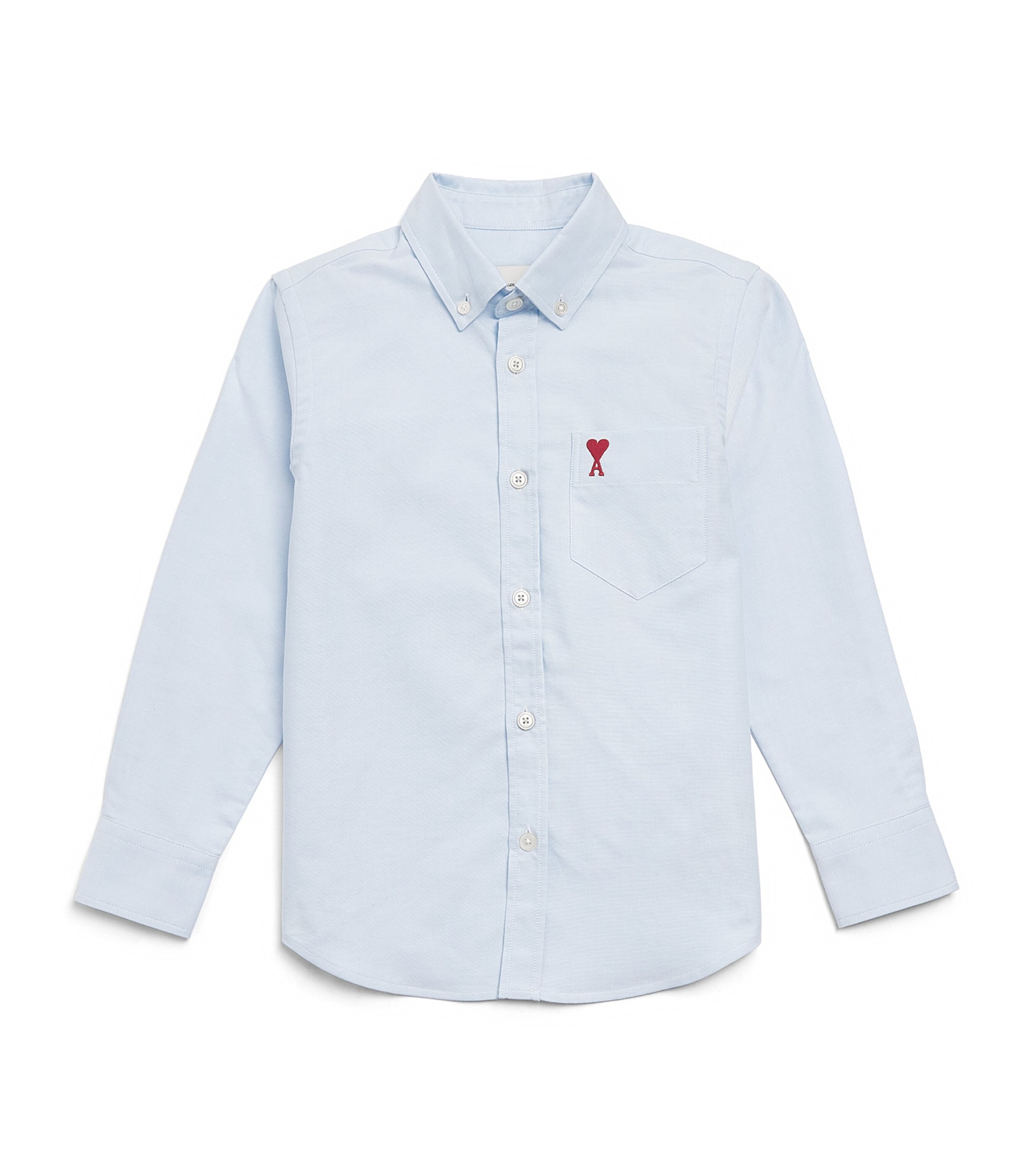 AMI Paris Cotton Ami de Coeur Shirt (4-12 Years) : Bleu Ciel