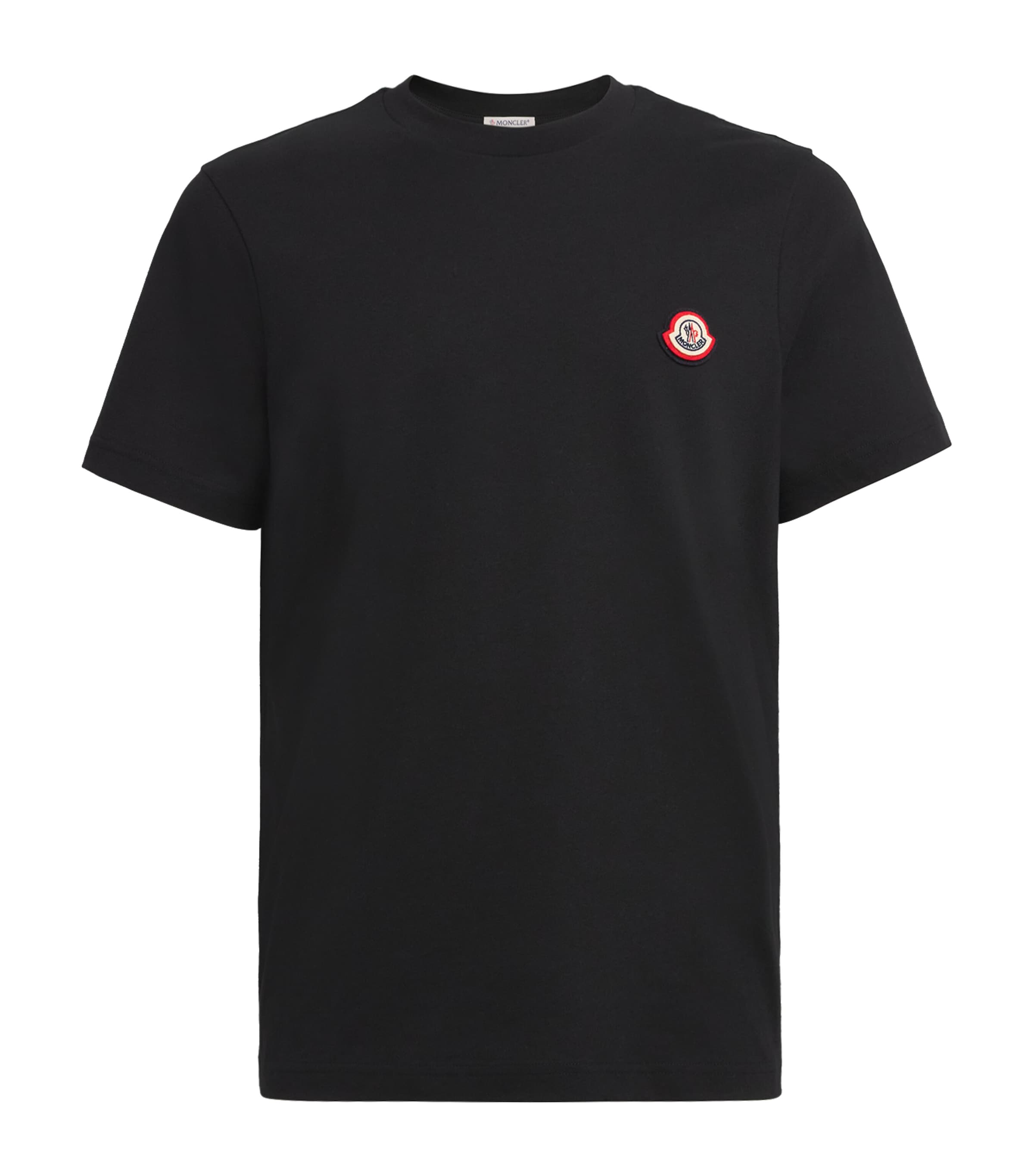 Moncler Mens Cotton Logo-Patch T-Shirt
