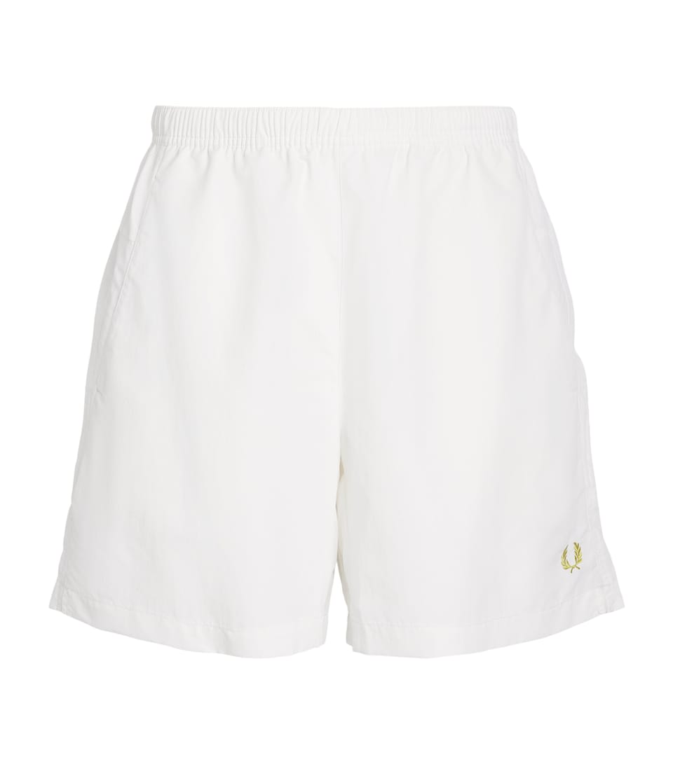 Fred Perry Mens Logo Tennis Shorts White