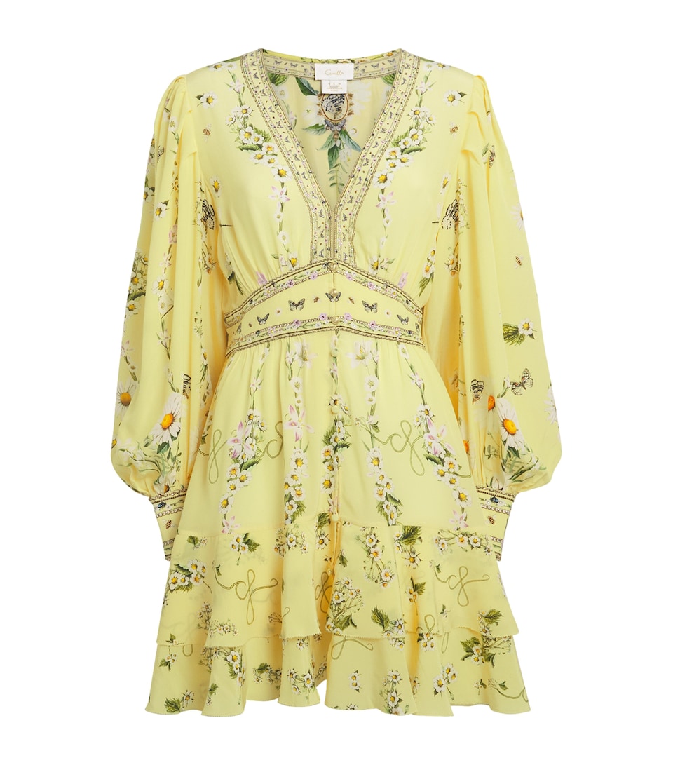 Silk Daisy Chain Mini Dress