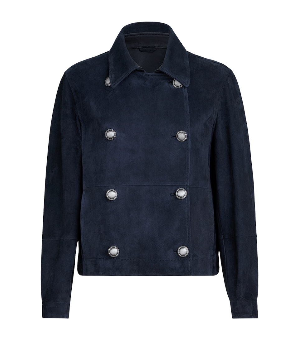 Suede Double-Breasted Jacket