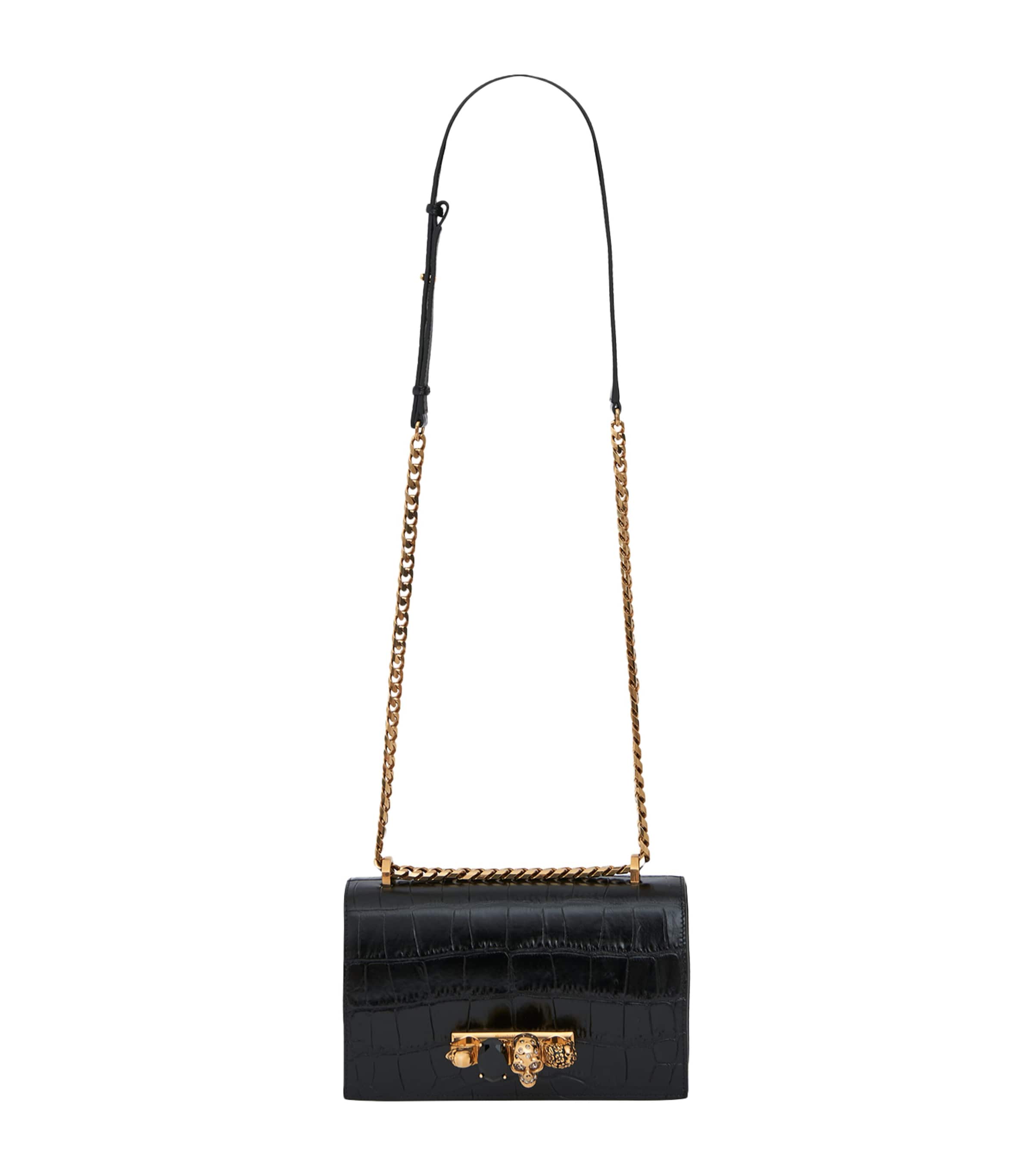 Leather Jewelled Satchel Bag