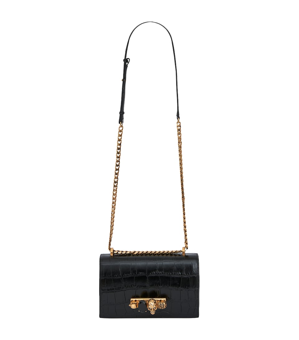 Leather Jewelled Satchel Bag