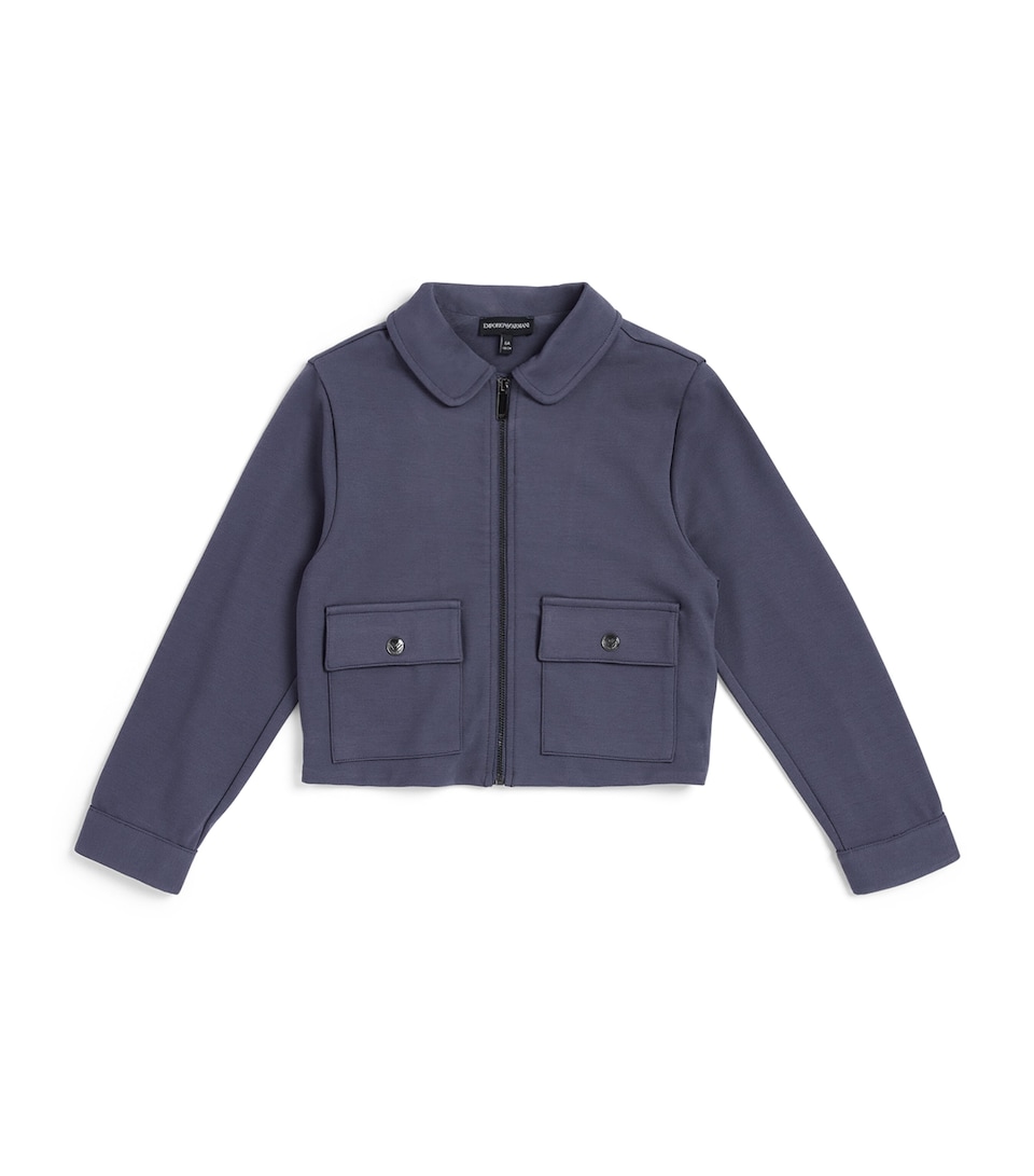Emporio Armani Kids Zip-Up Jacket (6-14 Years) Odyssey Gray